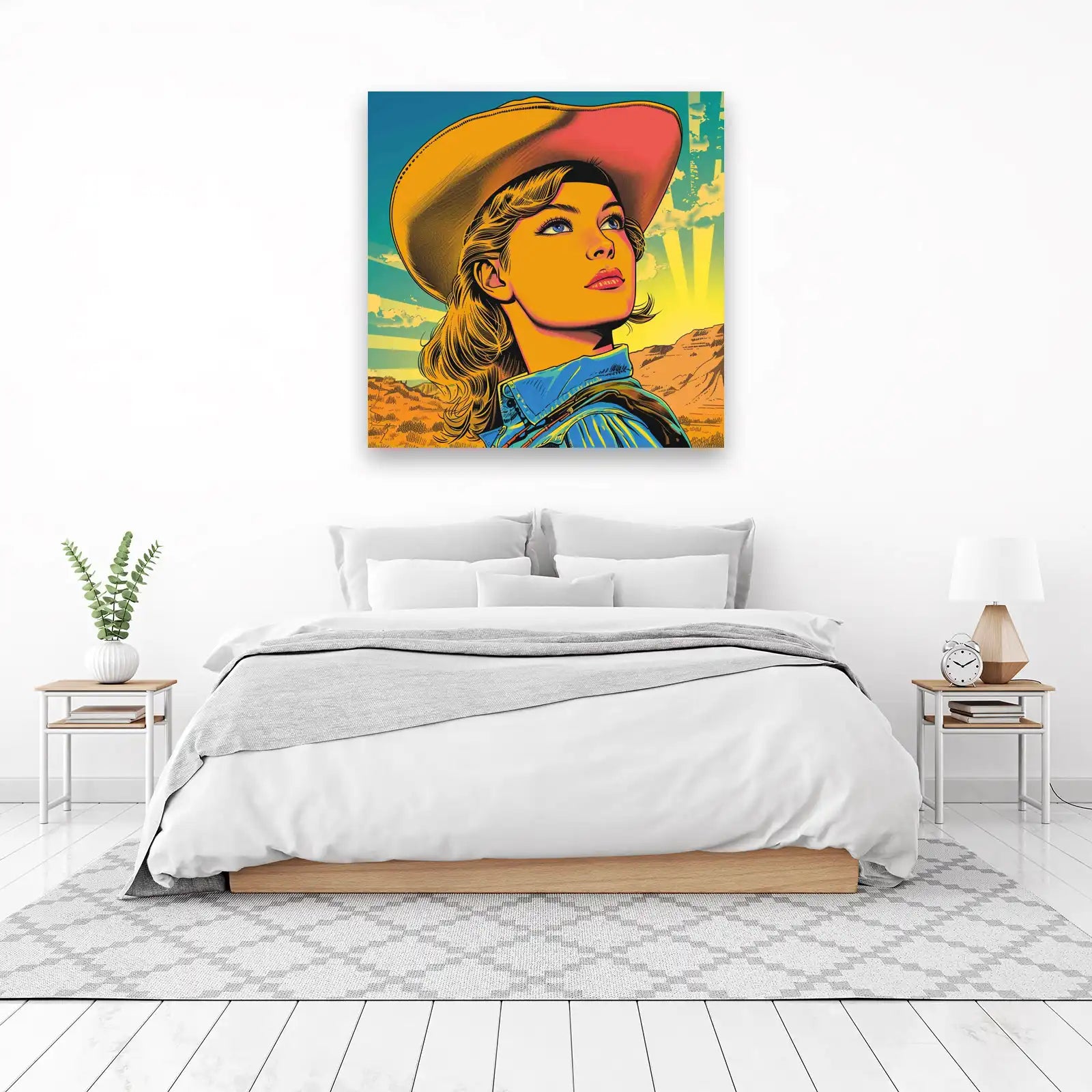 Retro Cowgirl Pop Art Wall Art