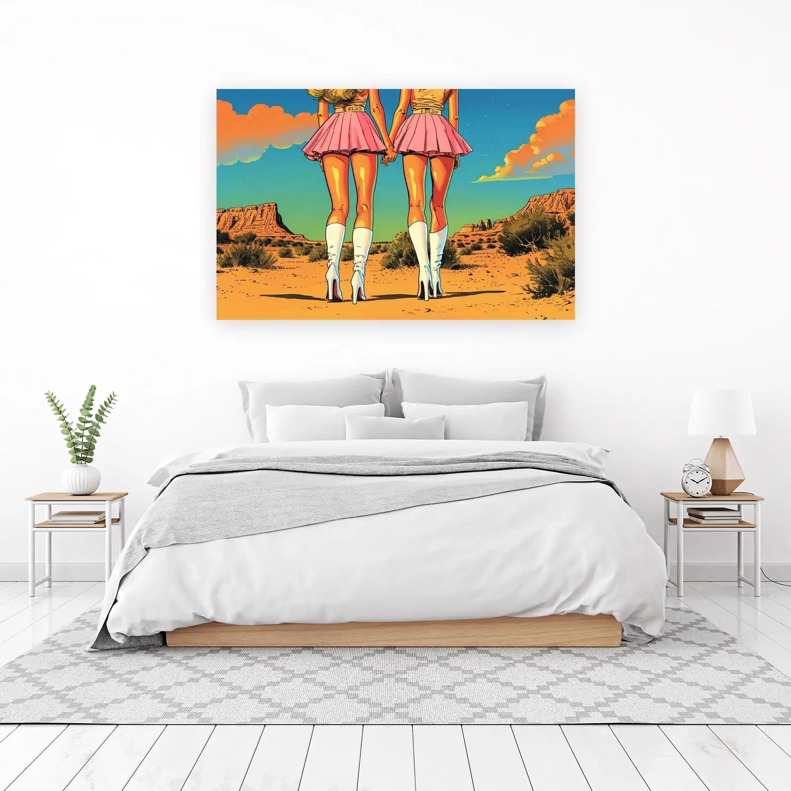 Desert Duo Pink Skirt Boots Wall Art