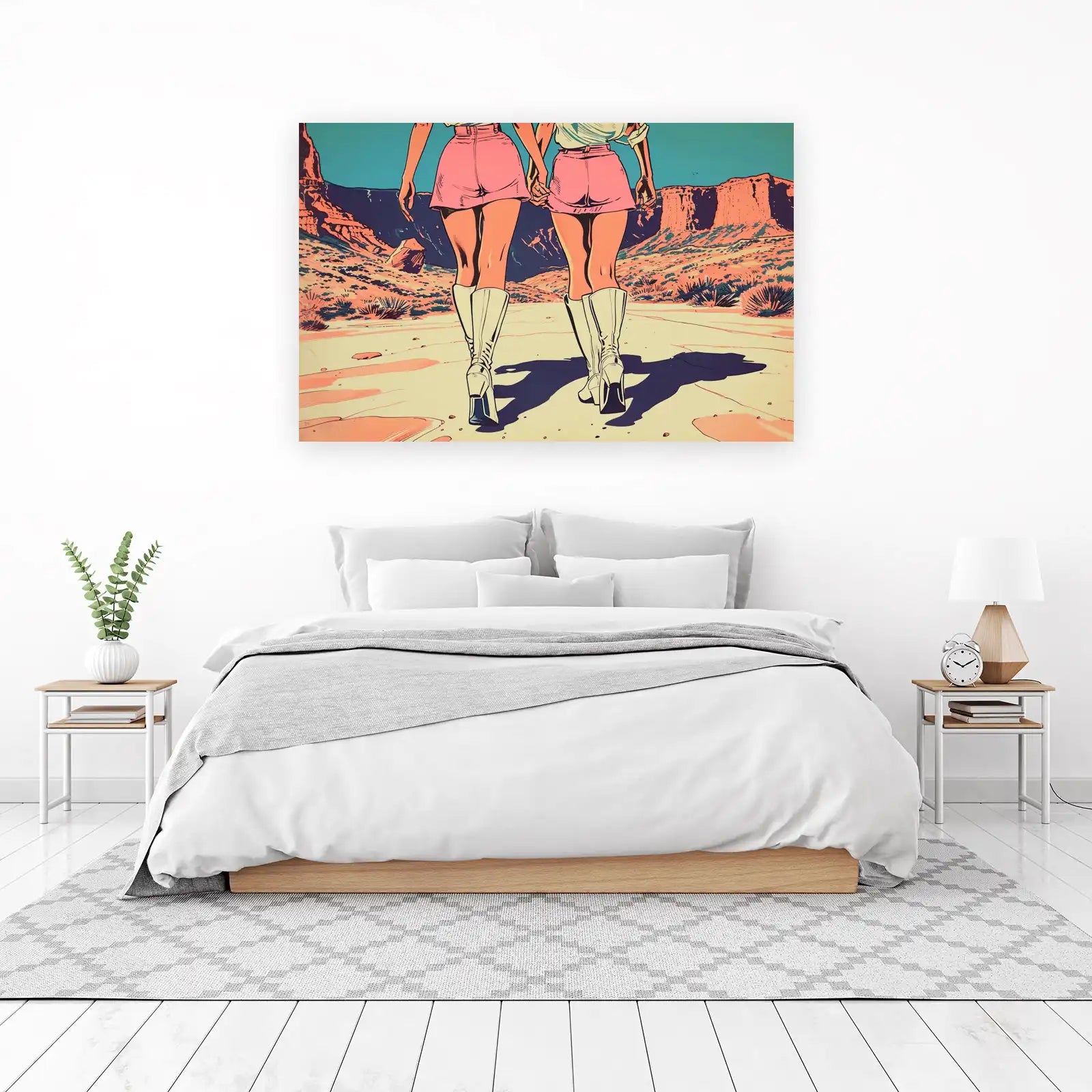 Desert Duo Pink Skirt Boots Wall Art
