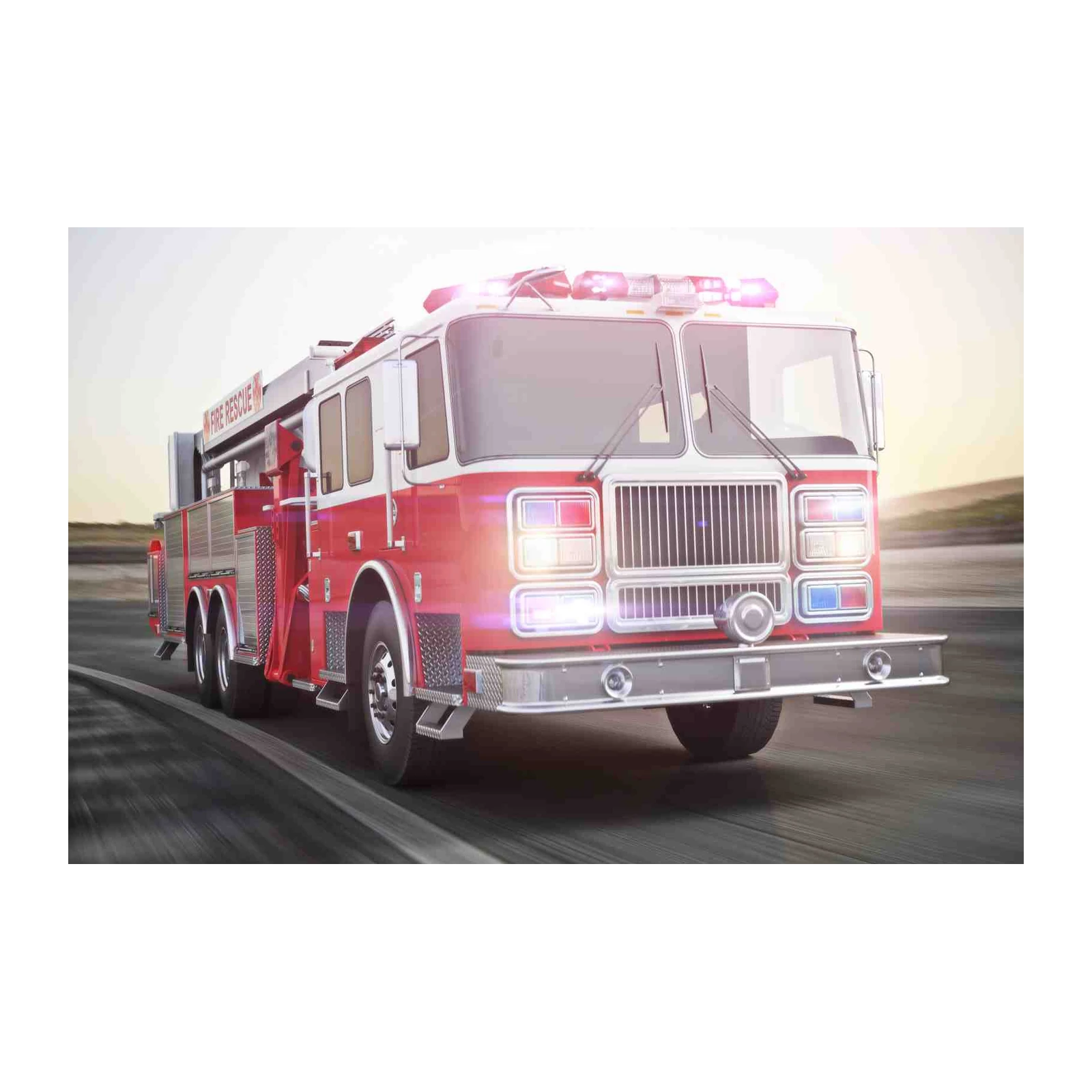 Powerful Fire Truck Speed Wall Art