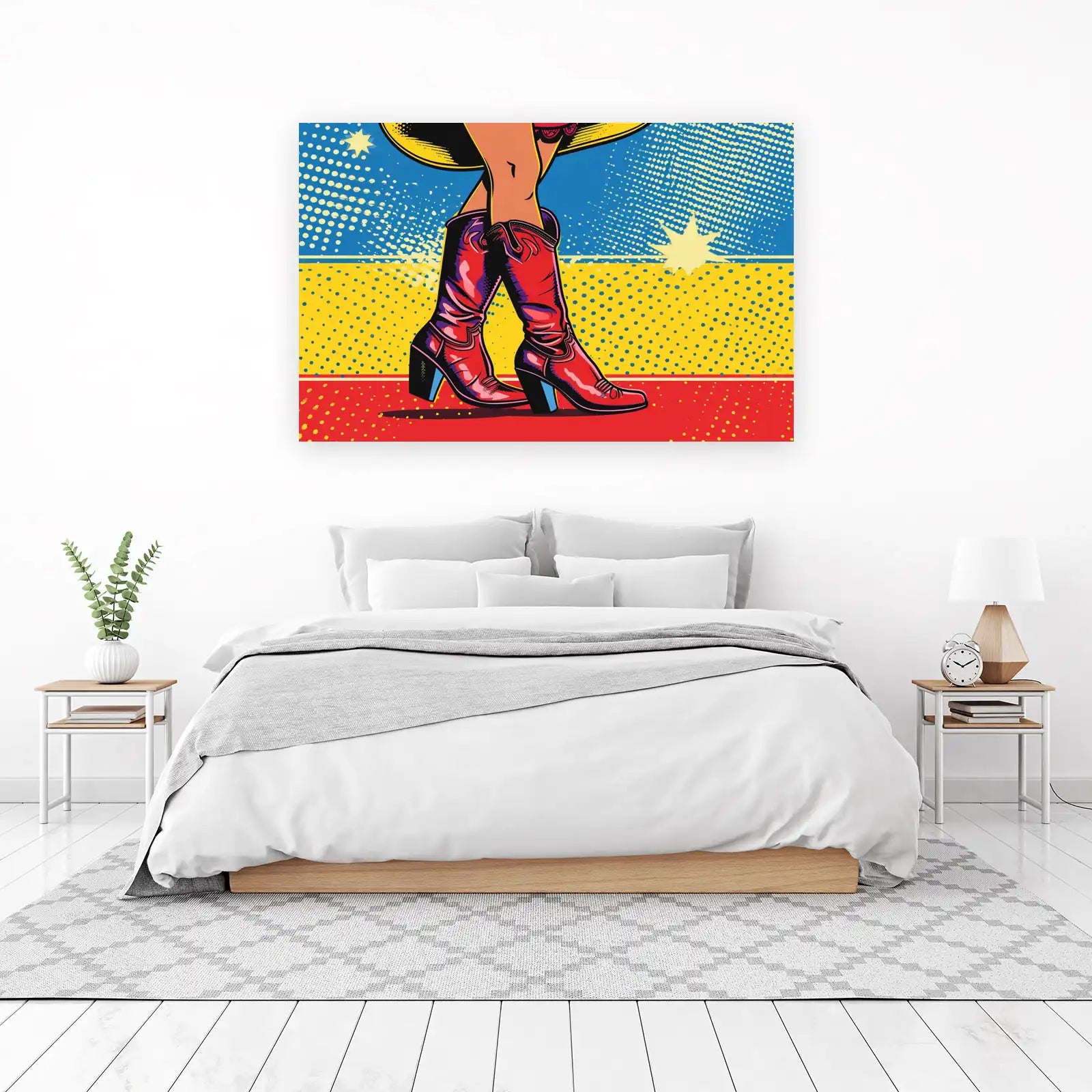 Pop Art Cowboy Boots Wall Art