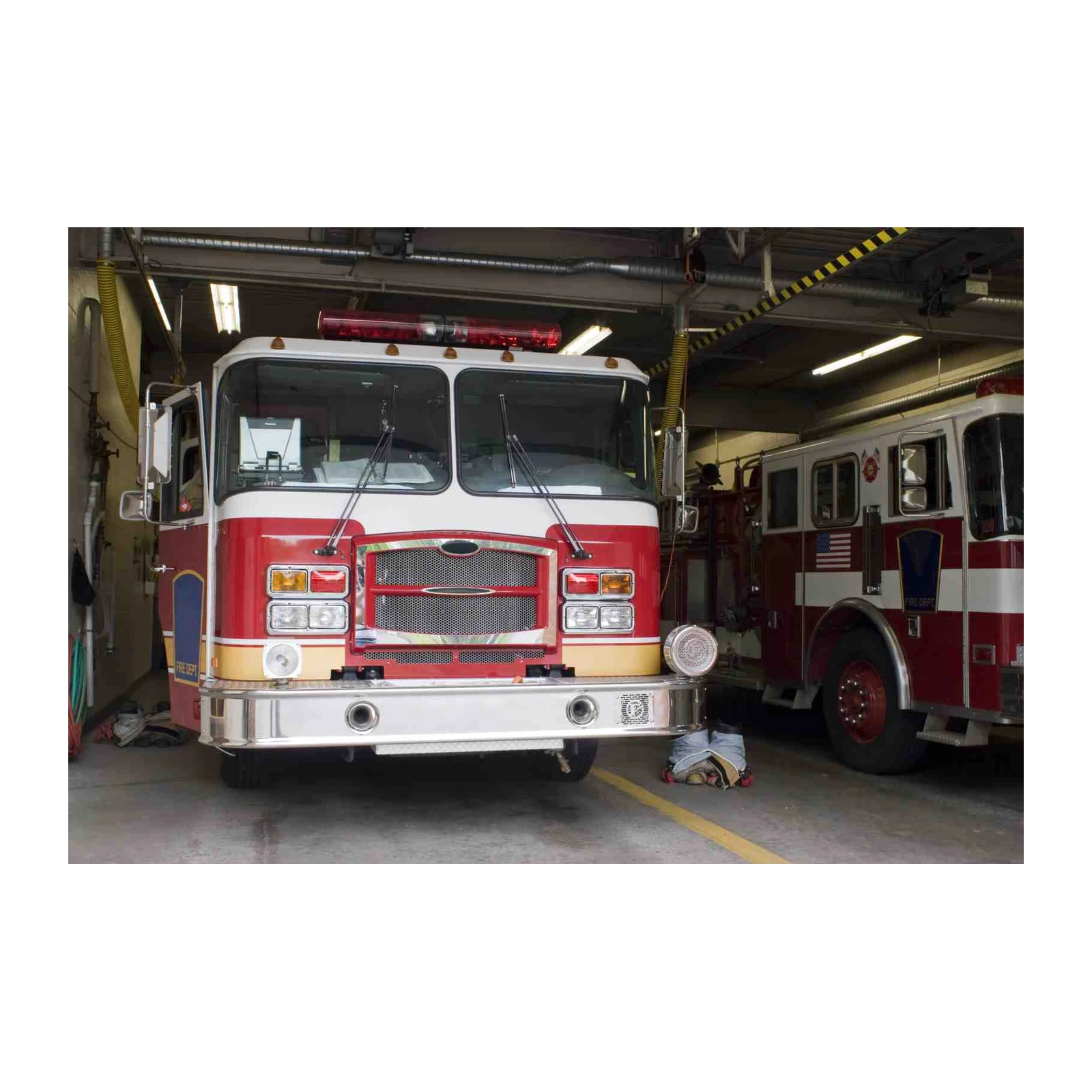 Heroic Fire Truck Red & White Wall Art
