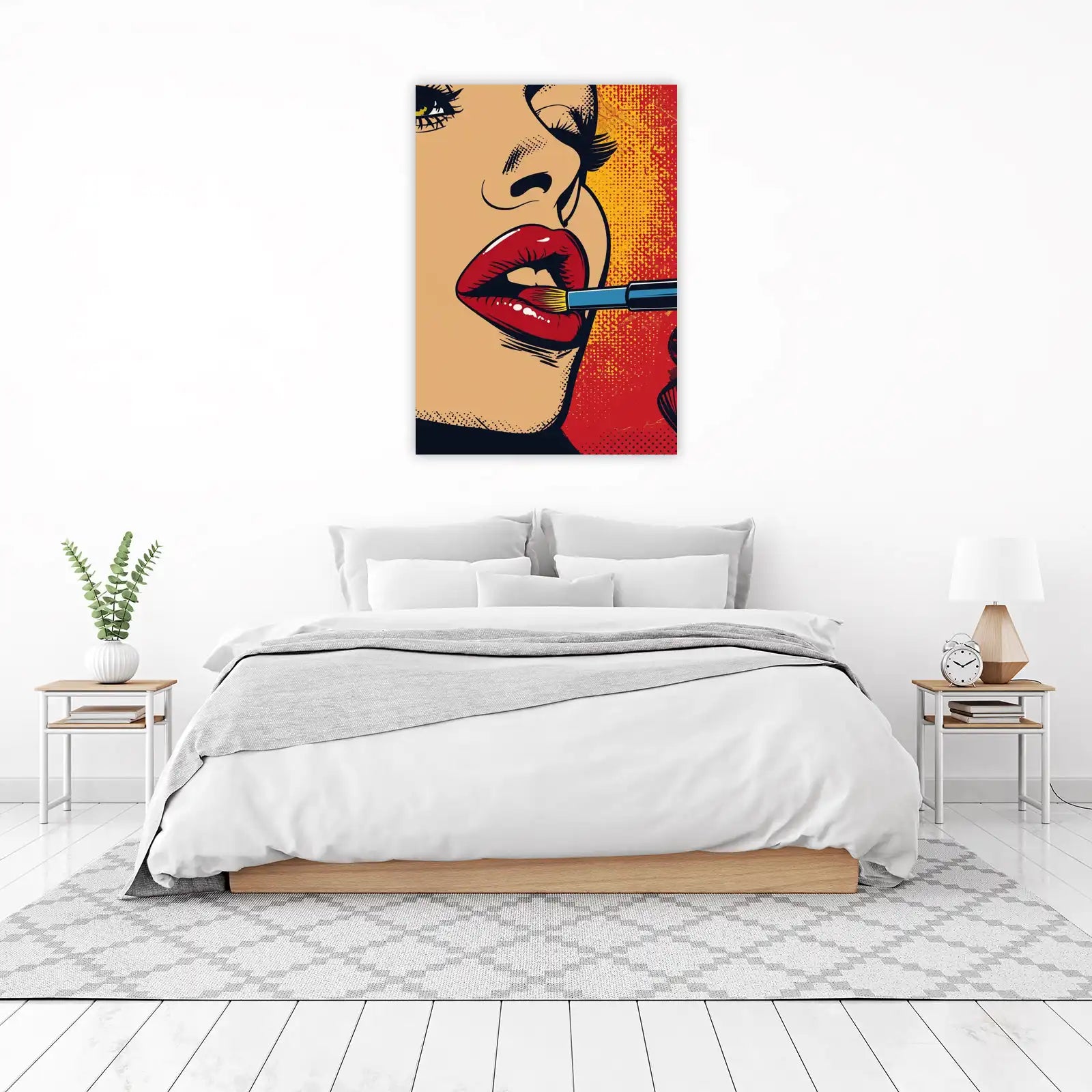 Pop Art Red Lips Makeup Wall Art