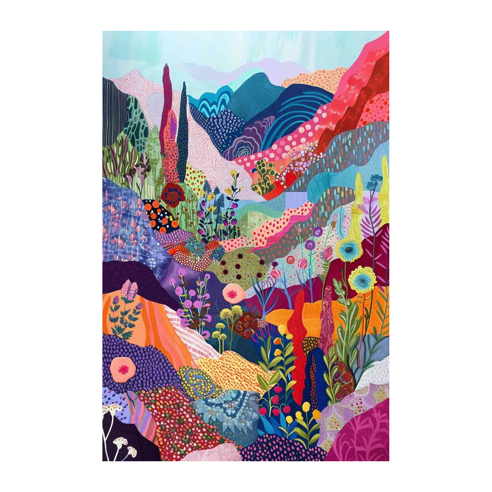 Vibrant Landscape Collage Wall Art