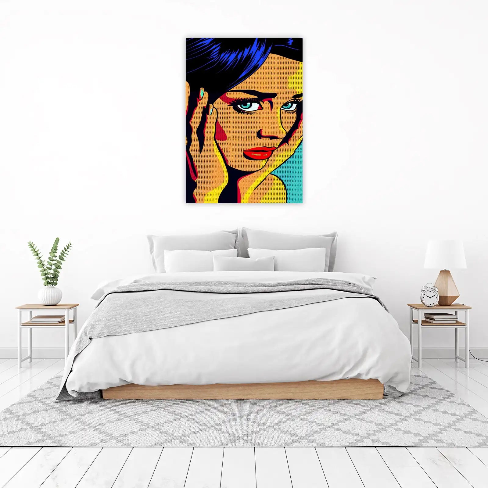 Vibrant Pop Art Woman Wall Art