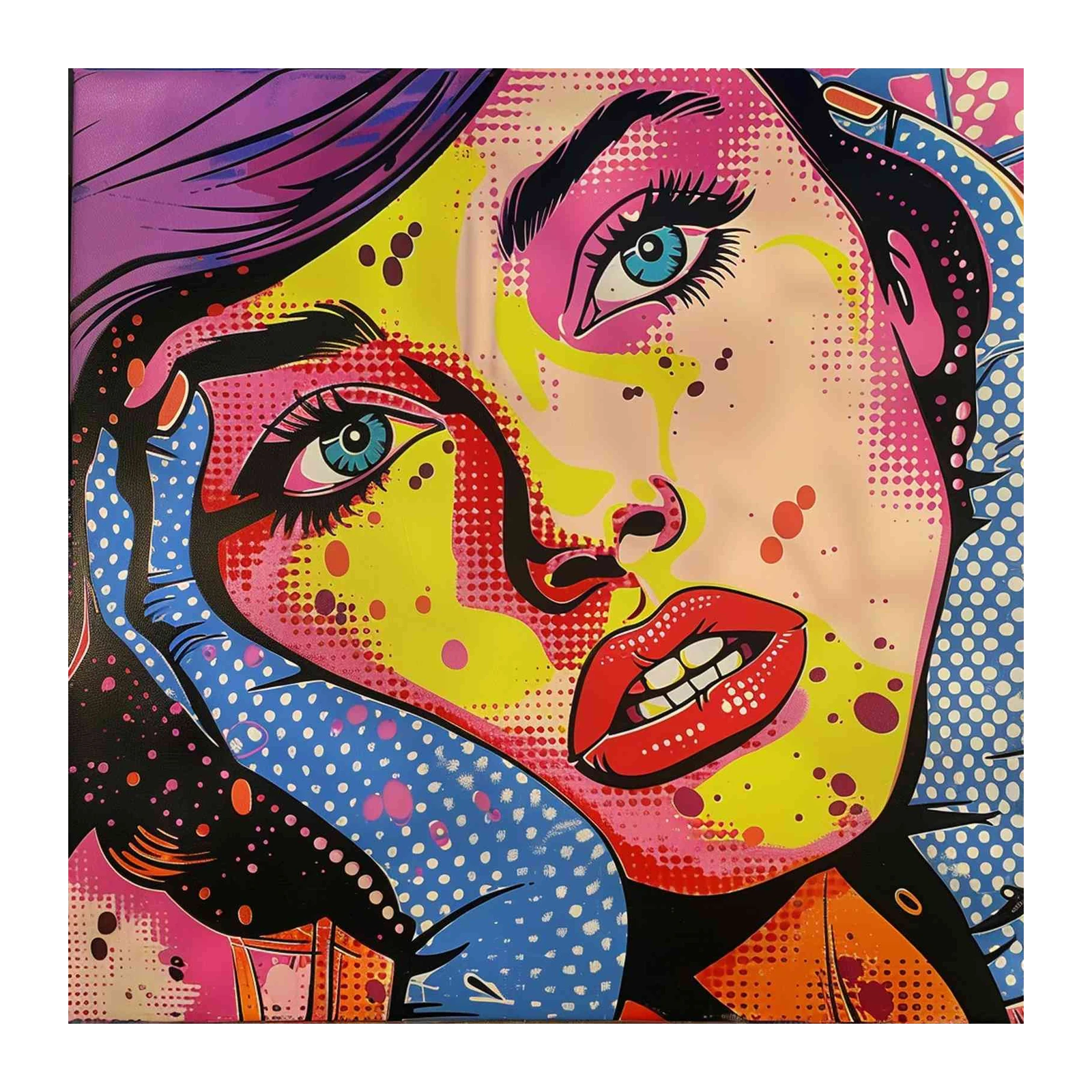 Vibrant Pop Art Woman Wall Art