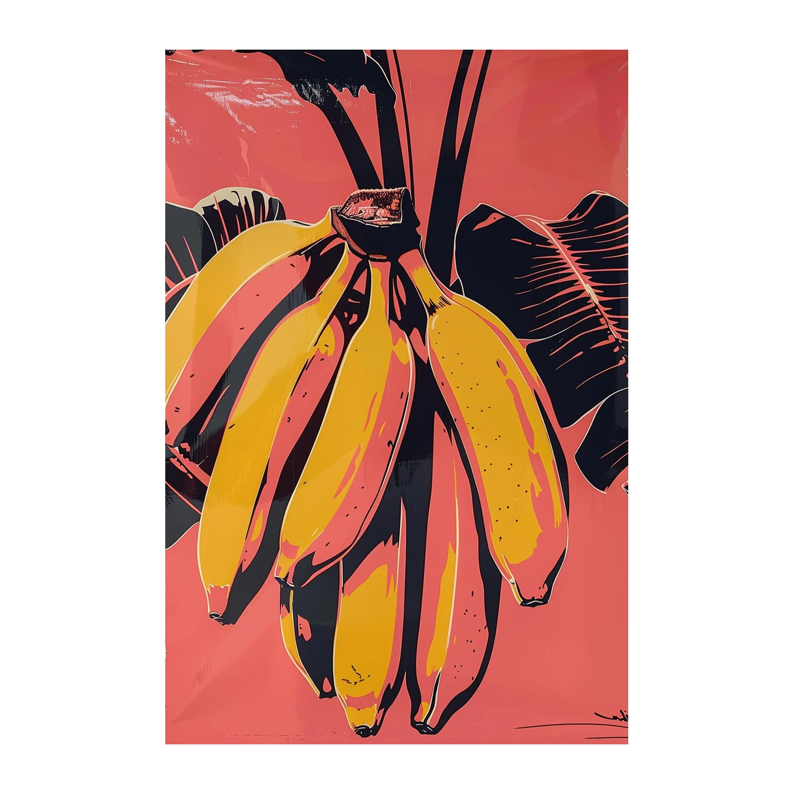 Vibrant Tropical Banana Bunch Wall Art