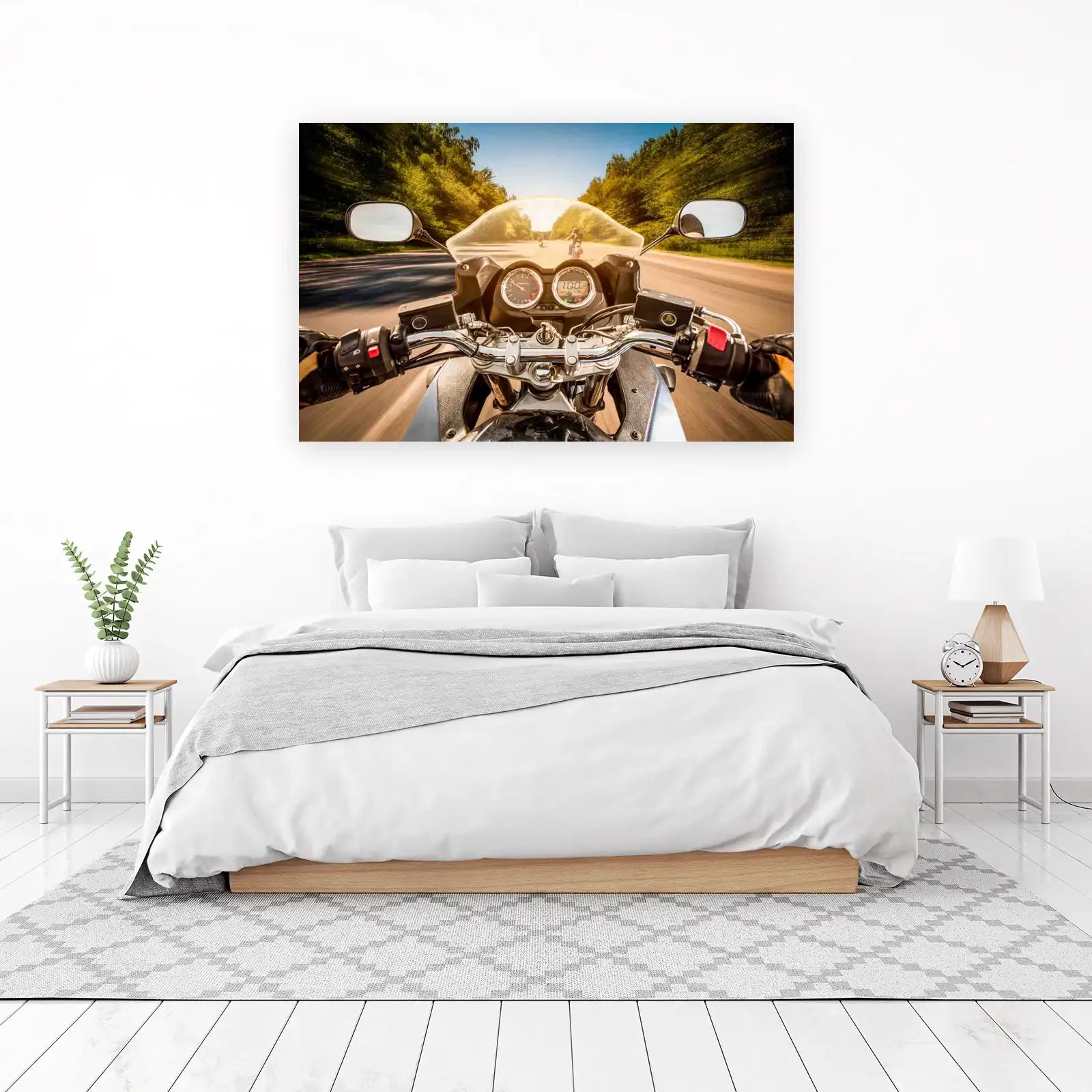 Biker's Freedom Motorcycle Road Wall Art