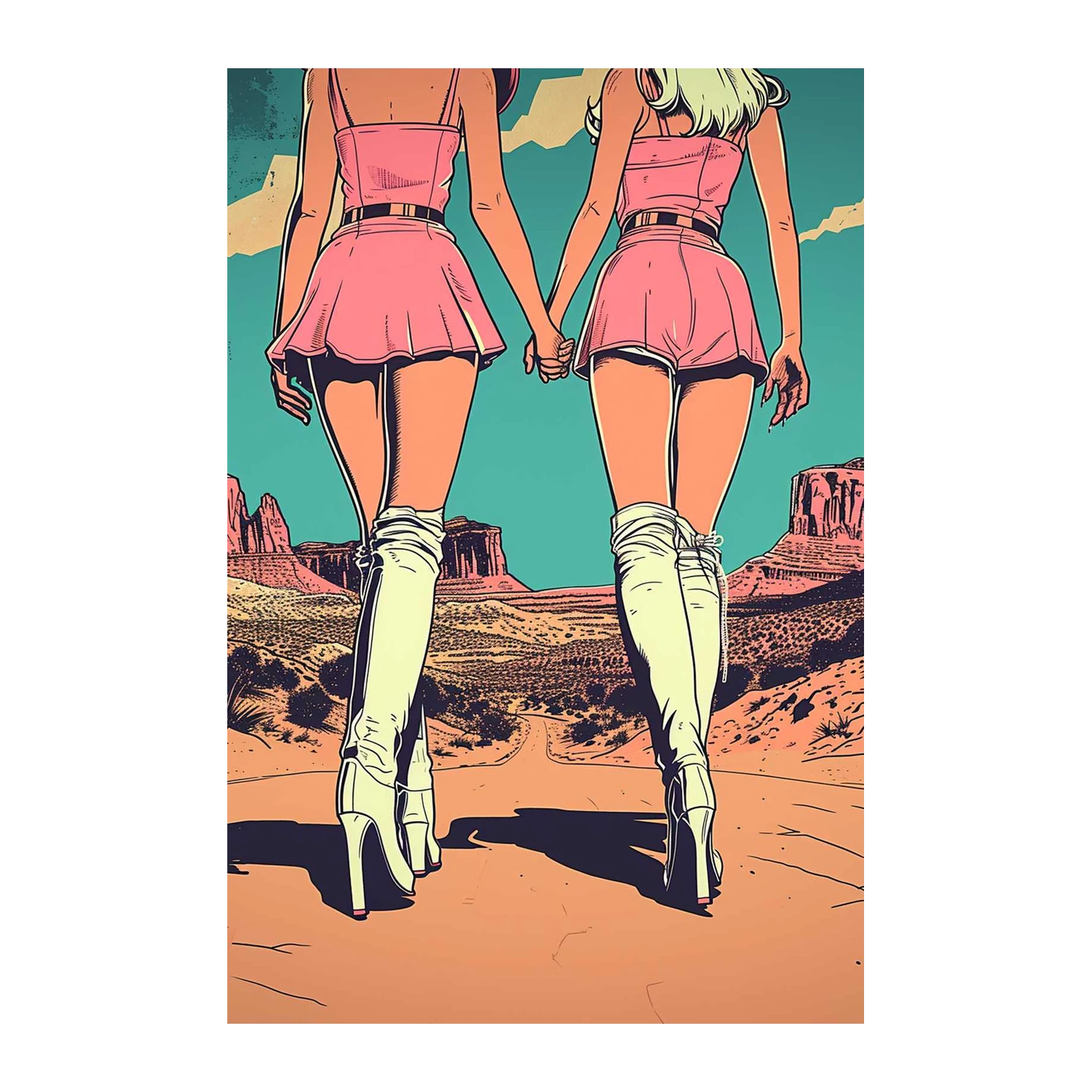 Retro Desert Duo Wall Art
