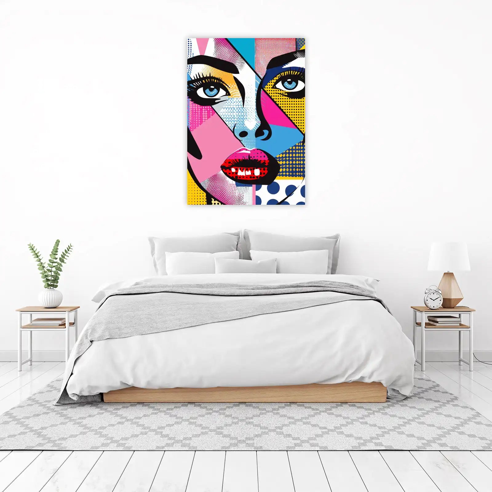 Vibrant Pop Art Face Wall Art