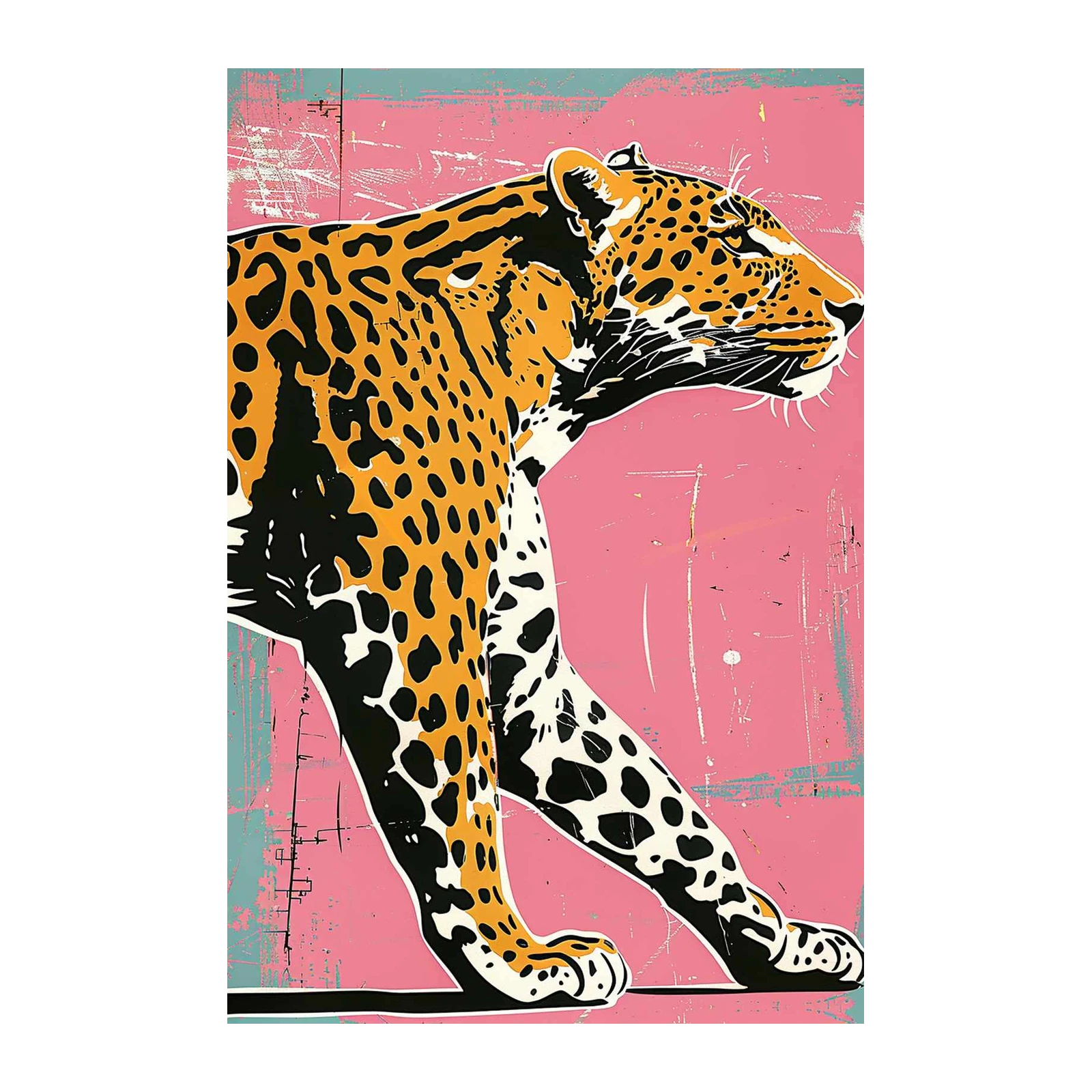 Vibrant Jaguar Pop Art Wall Art