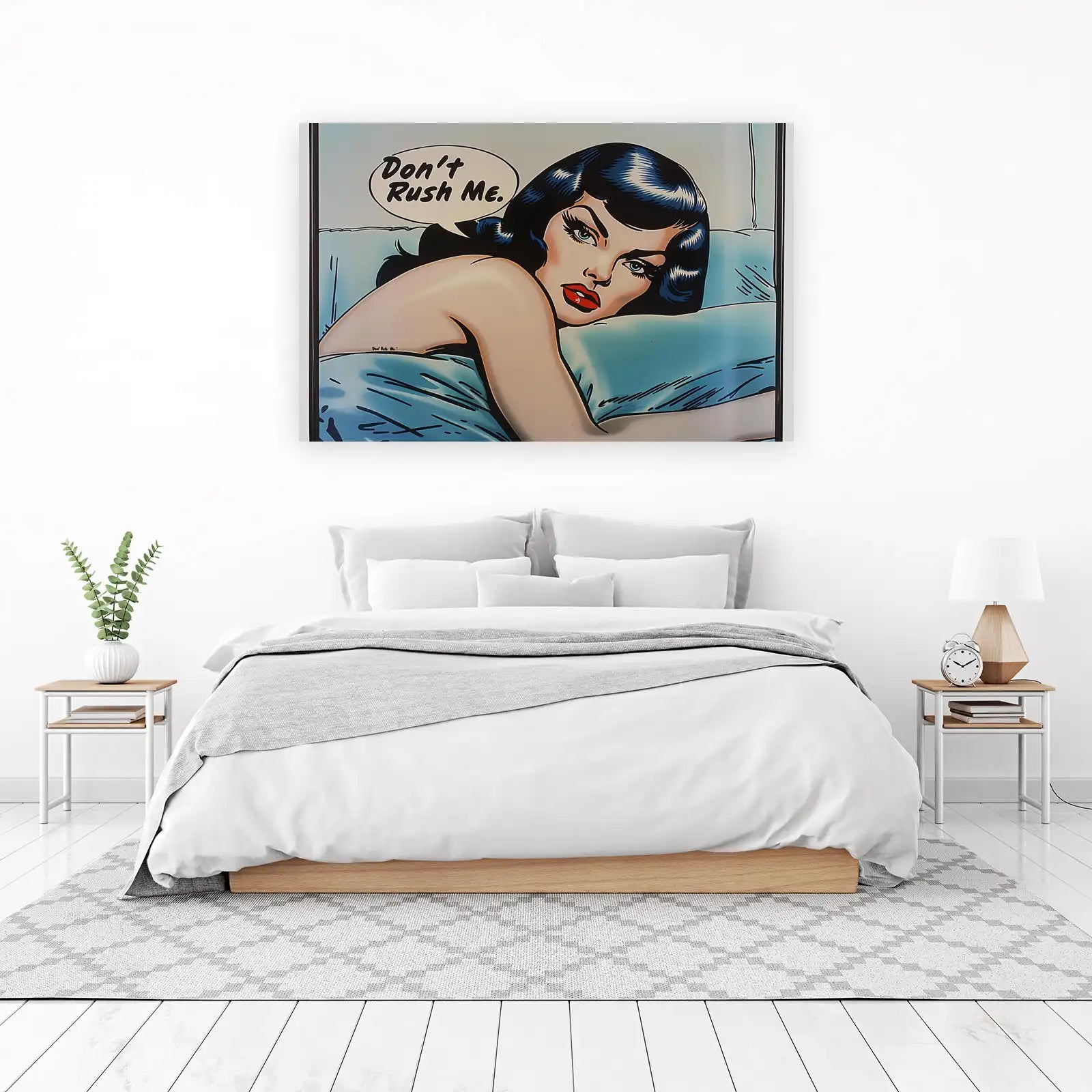 Pop Art Pin-Up "Don't Rush Me" Wall Art