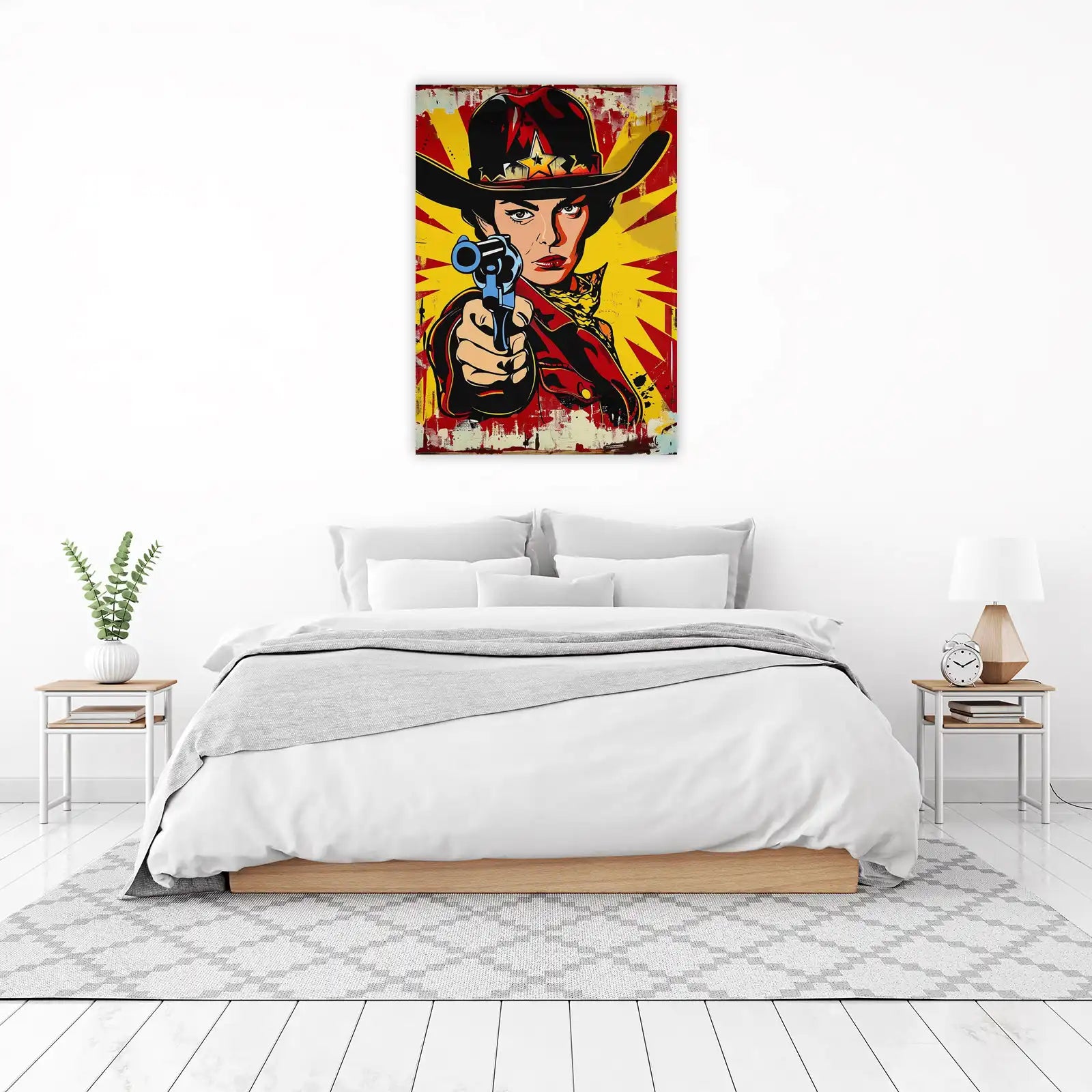 Bold Western Cowgirl Pop Art Wall Art