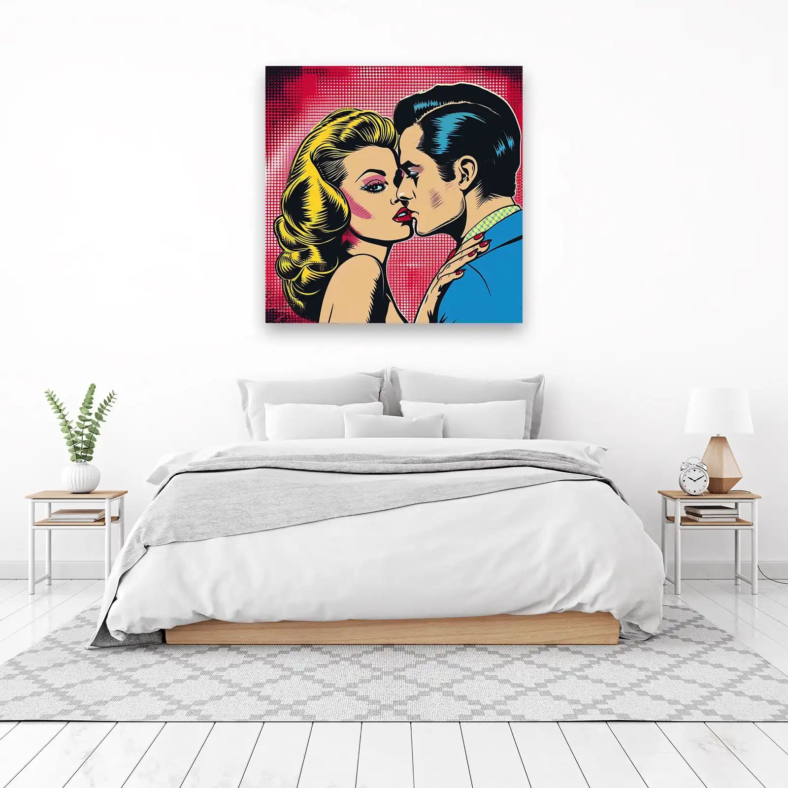 Vintage Pop Art Kiss Wall Art