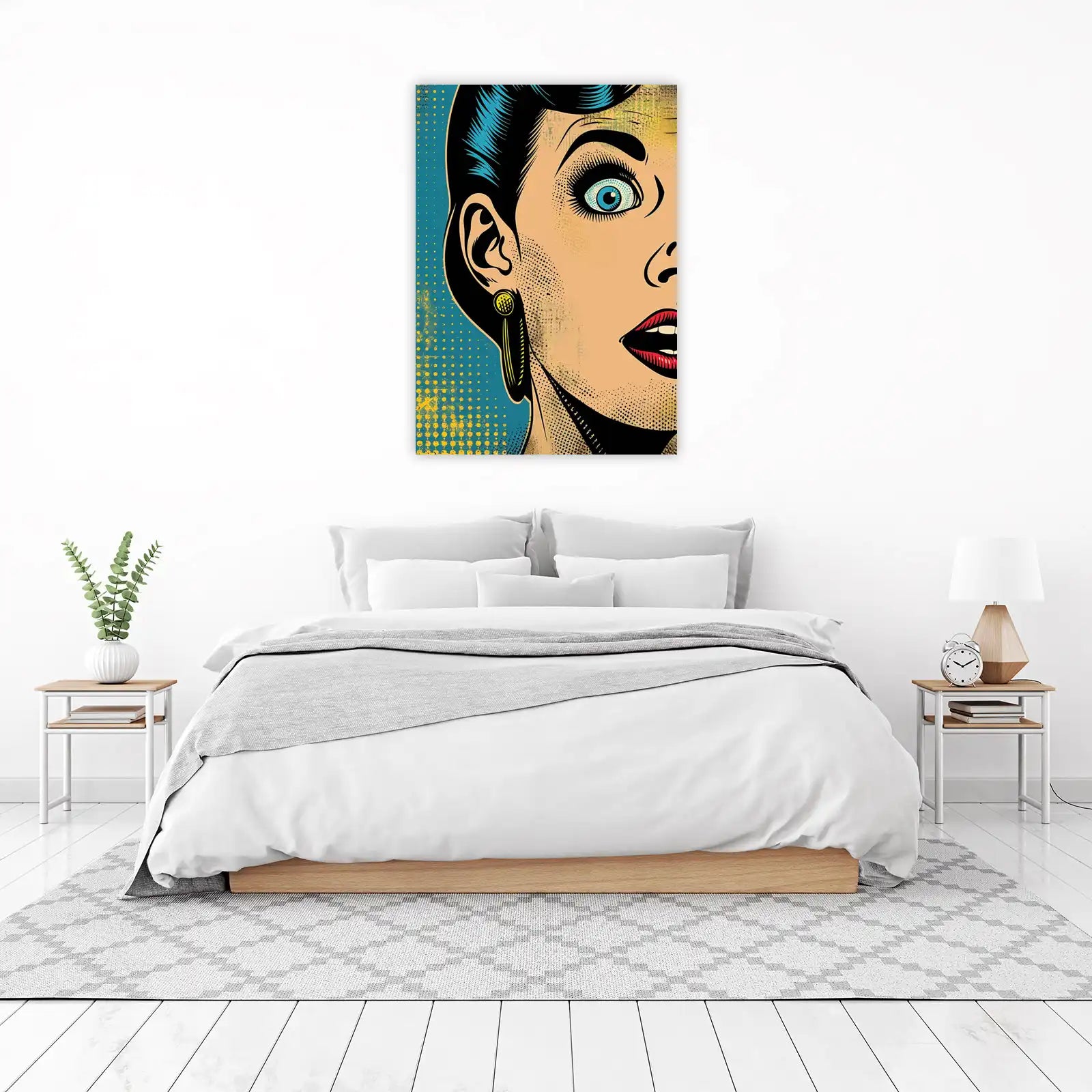 Pop Art Femme Fatale Blue Eye Wall Art