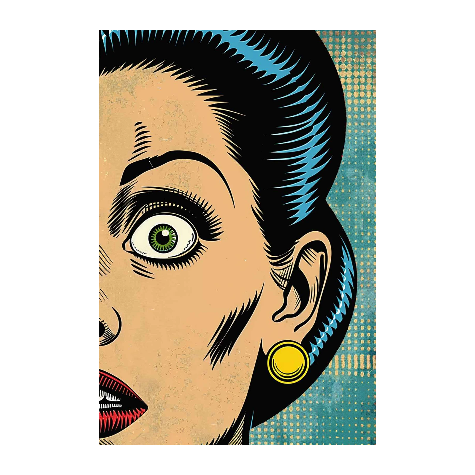 Retro Pop Art Woman Wall Art
