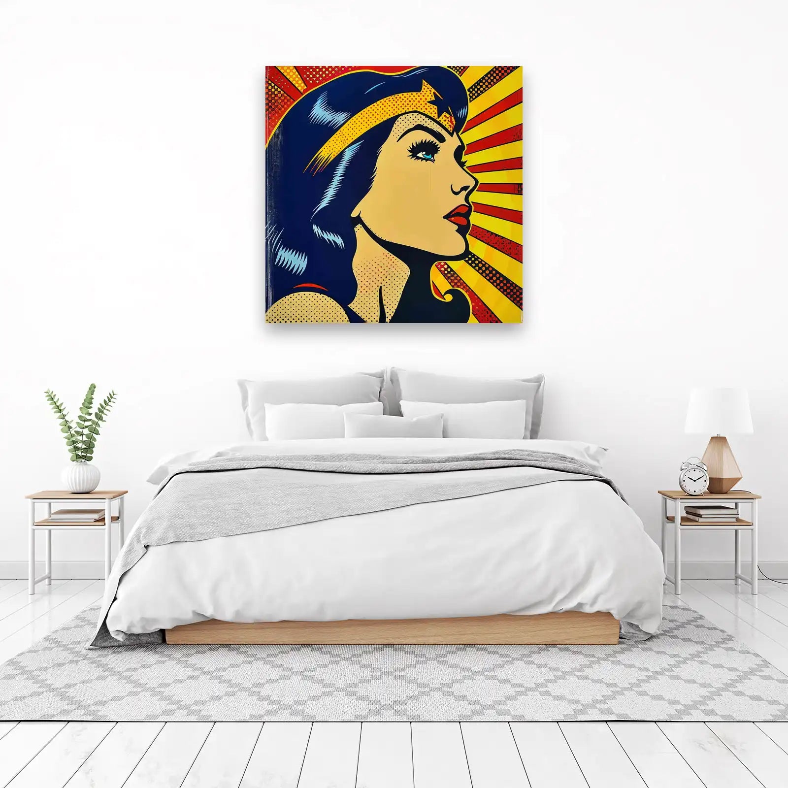Retro Pop Art Wonder Woman Wall Art