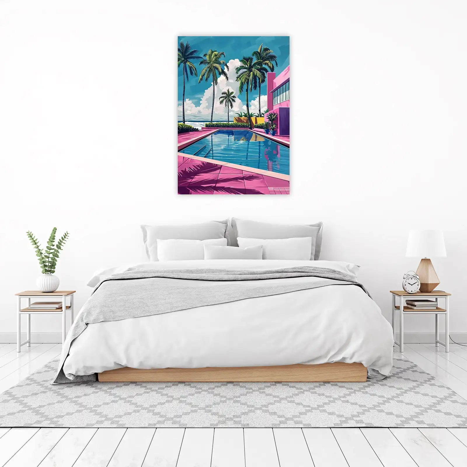 Miami Vice Poolside Paradise Wall Art