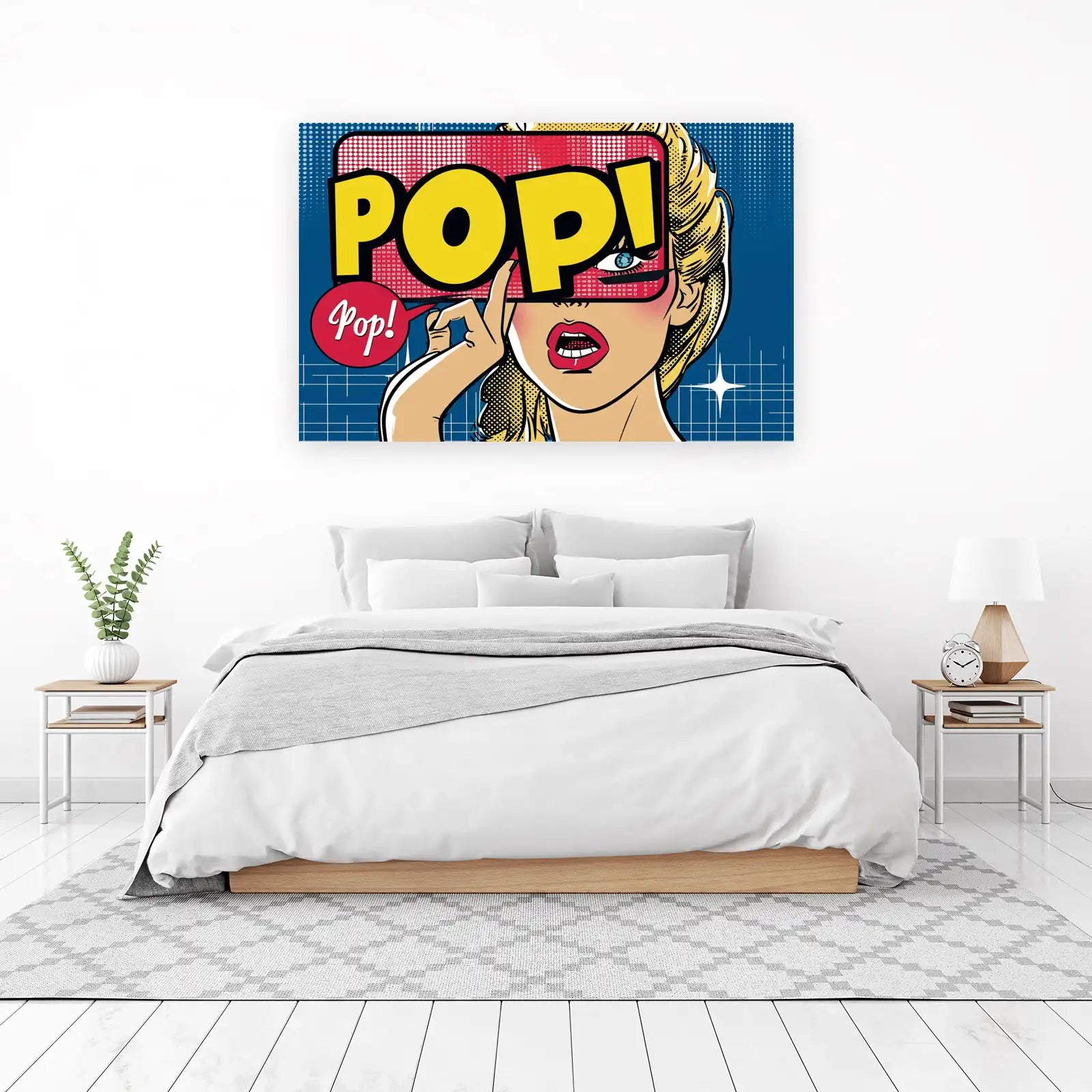 Retro Pop Art Woman 'POP!' Wall Art