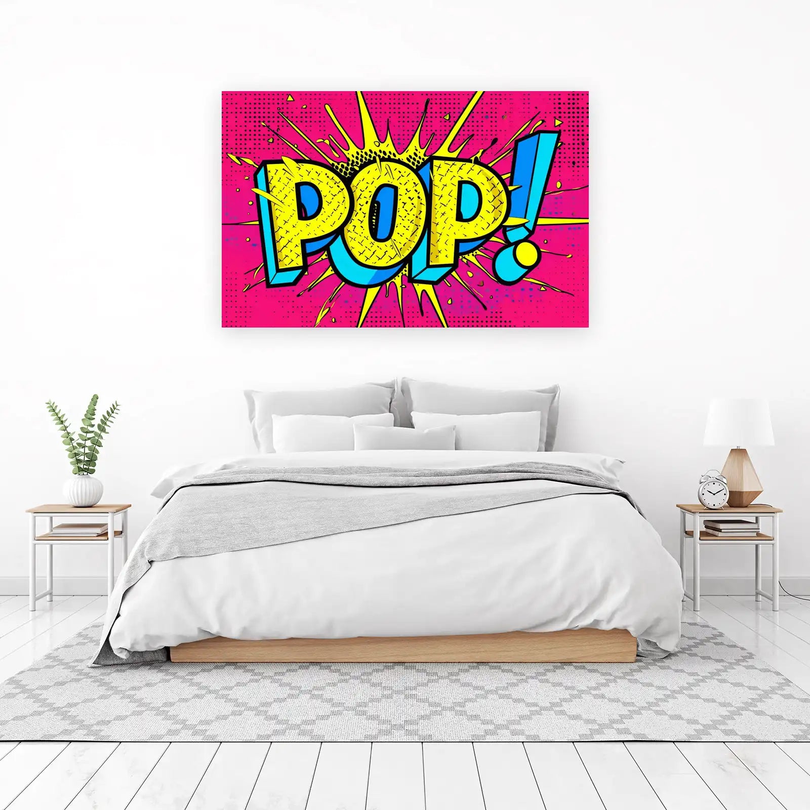 Vibrant POP Art "POP!" Wall Art - Retro Comic Wall Art