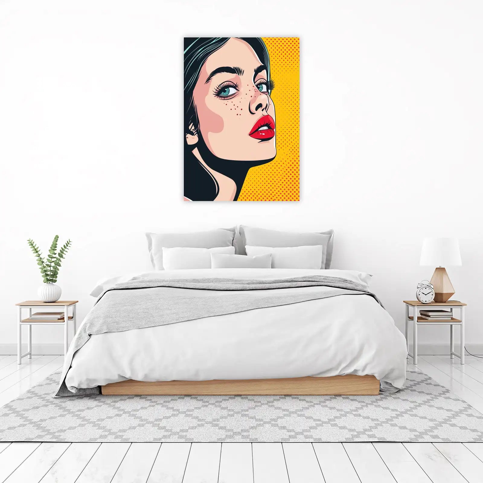 Pop Art Beauty: Bold Red Lips Wall Art
