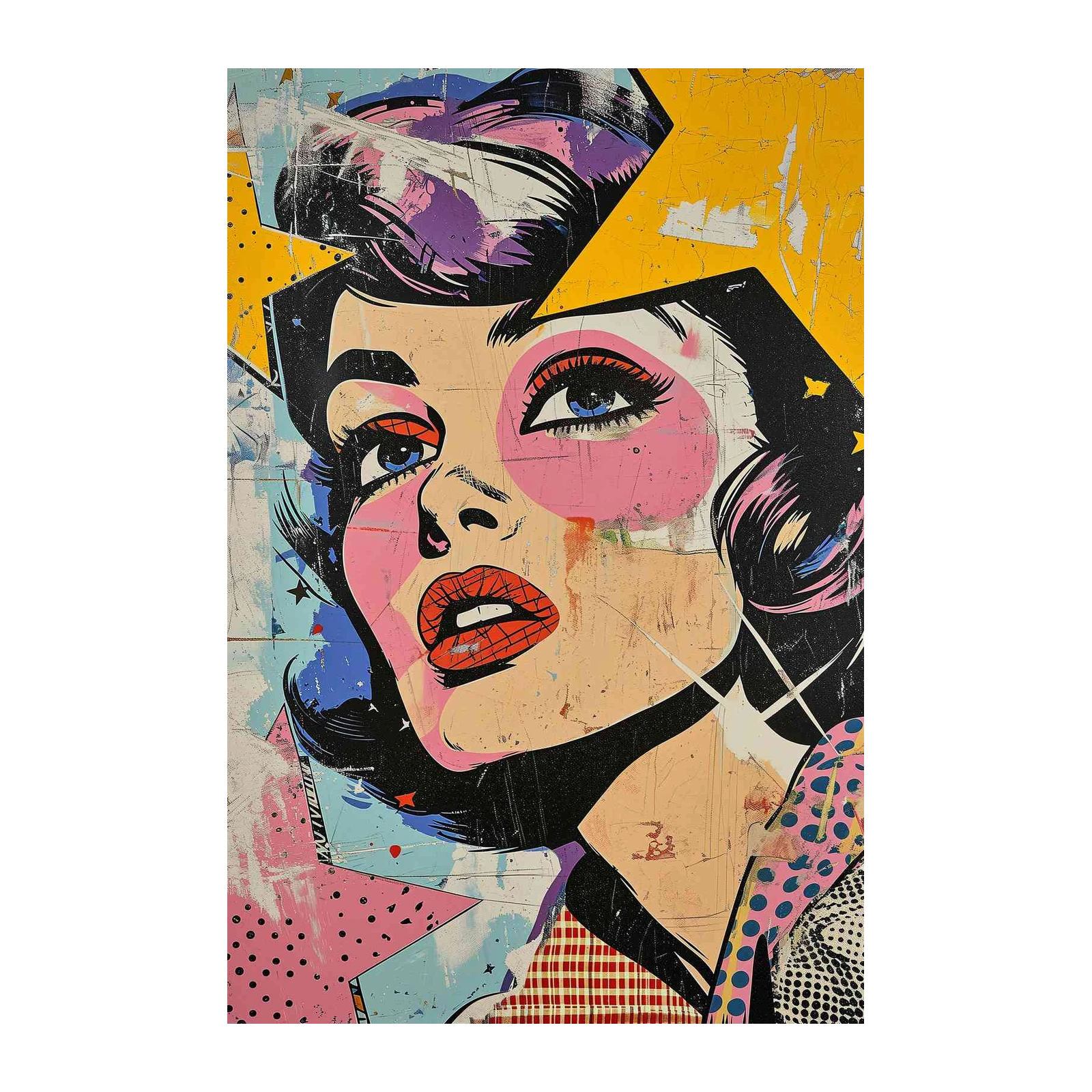 Vibrant Pop Art Woman Wall Art