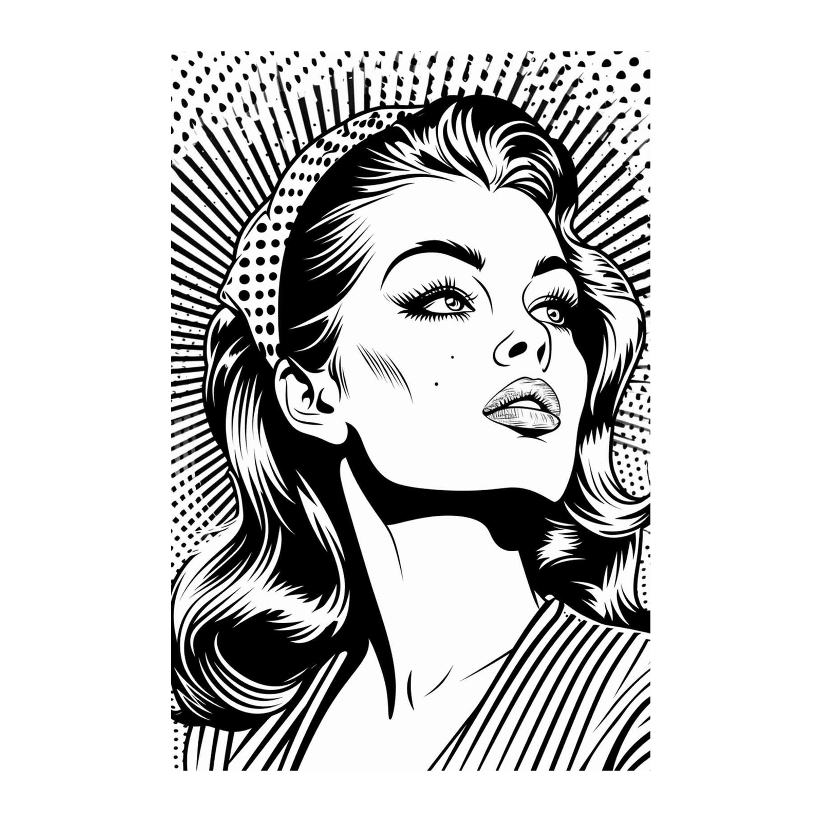 Retro Pop Art Portrait Wall Art