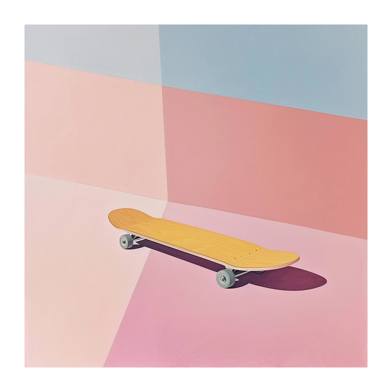 Vibrant Geometric Skateboard Wall Art Art