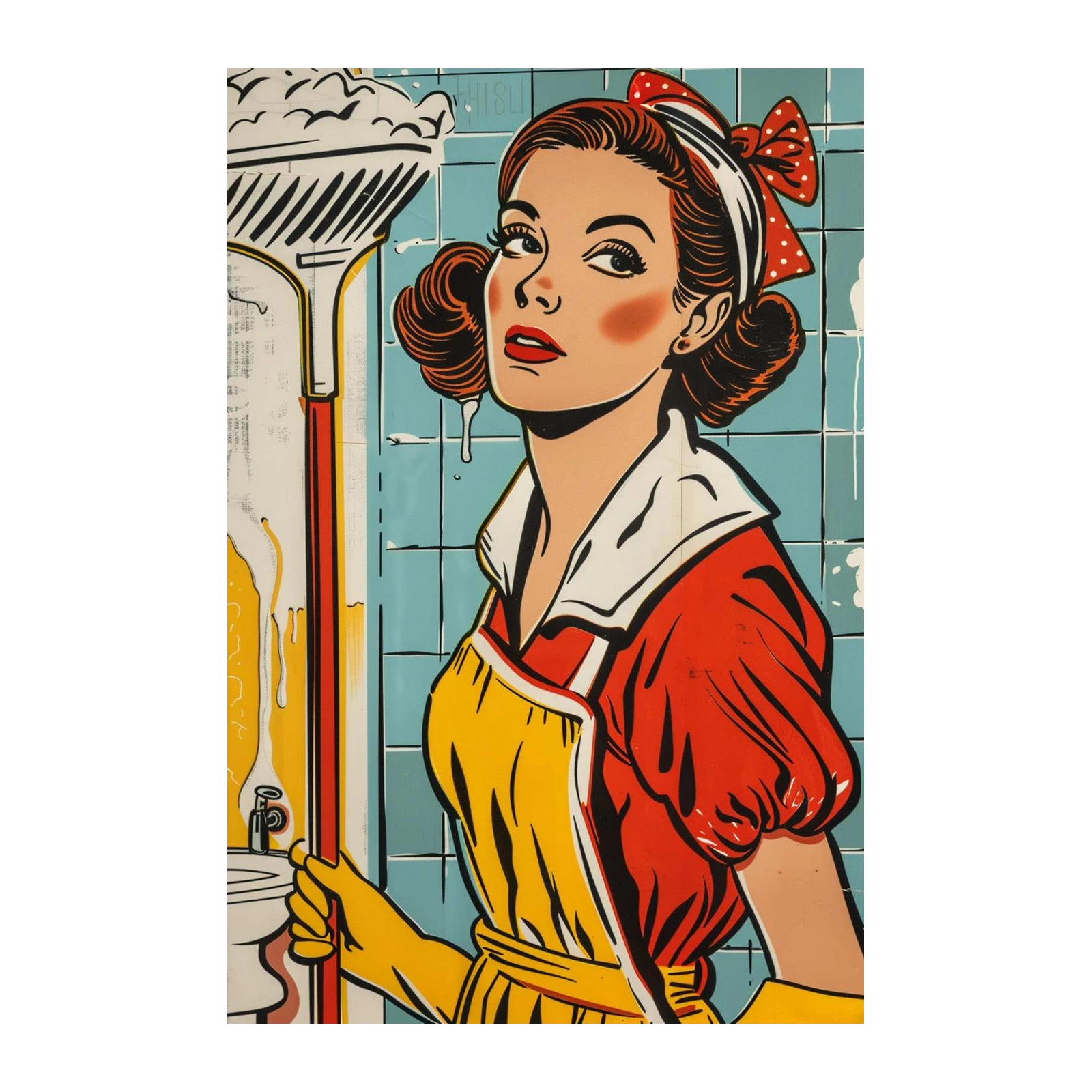 Retro Maid Pop Art Wall Art