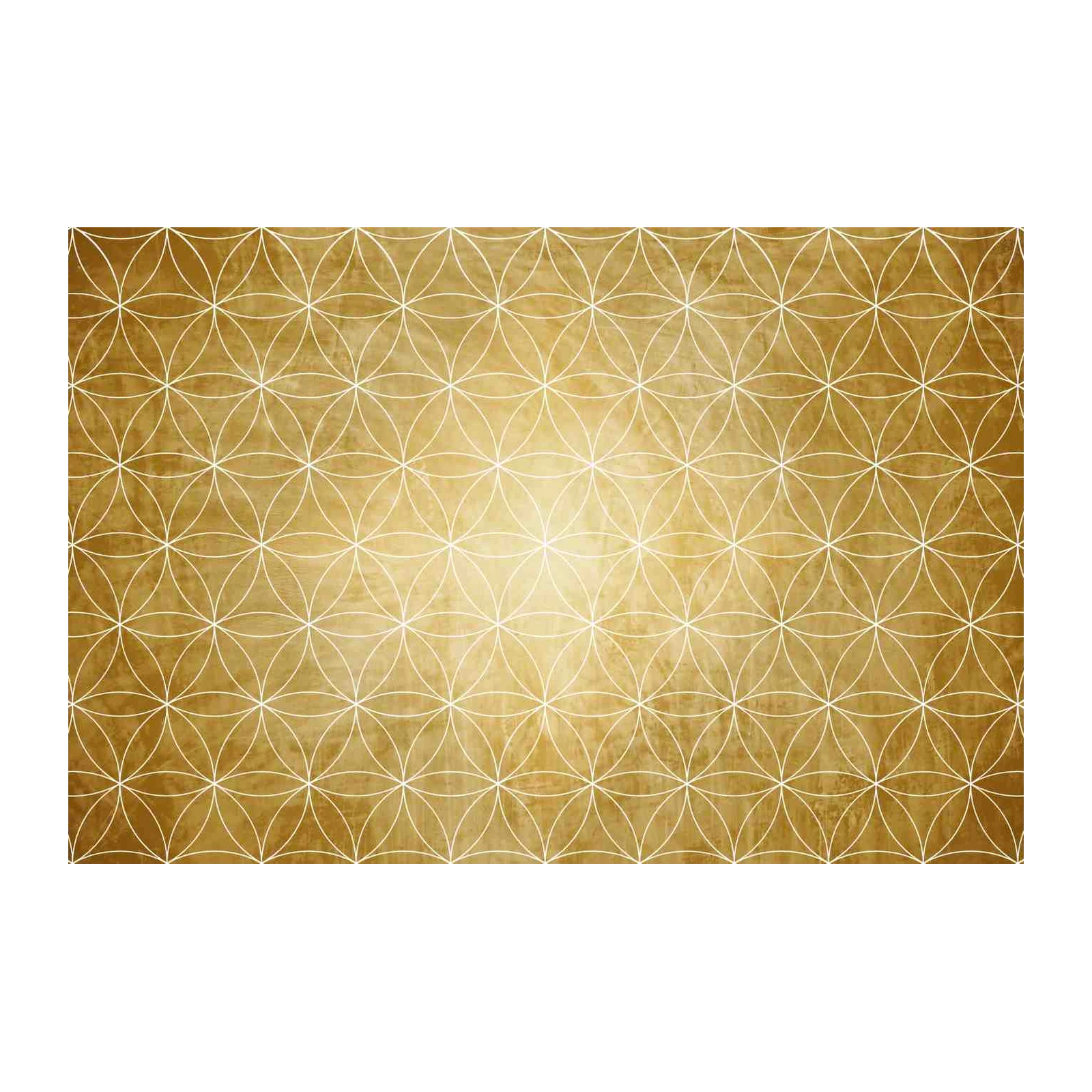 Sacred Geometry Gold Flower of Life Wall Art
