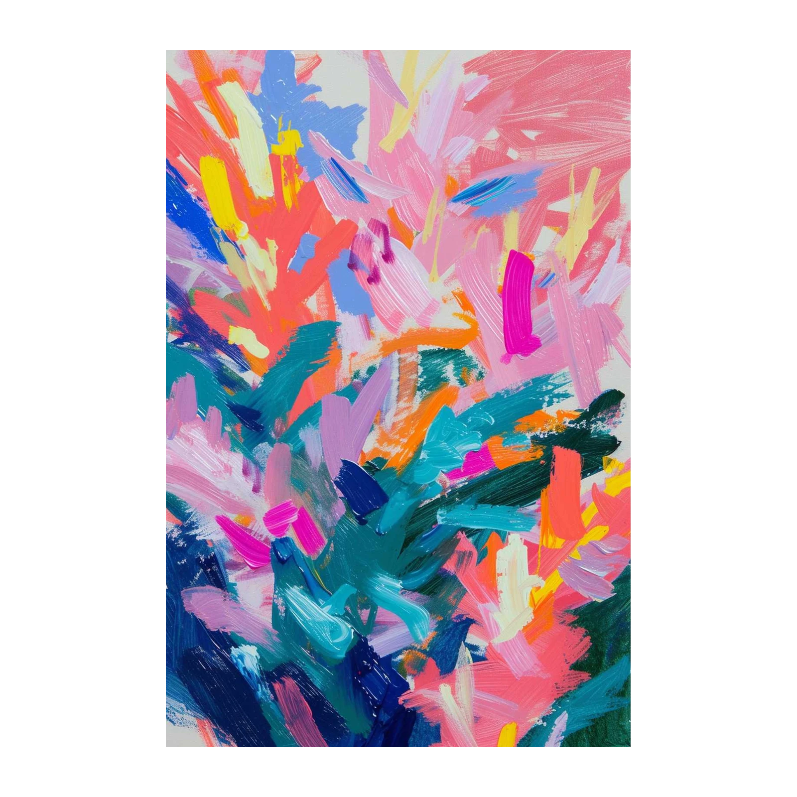 Vibrant Abstract Floral Wall Art