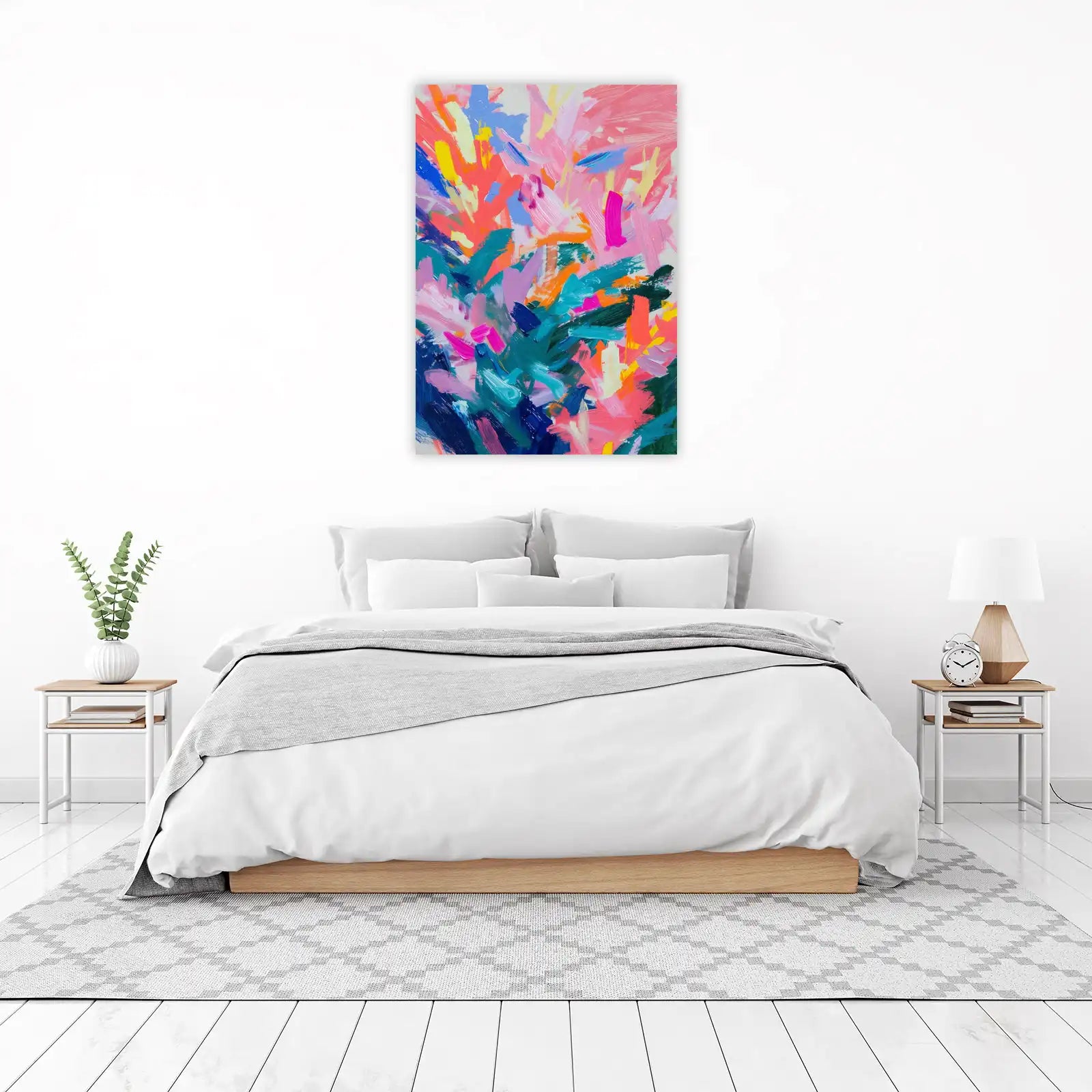 Vibrant Abstract Floral Wall Art