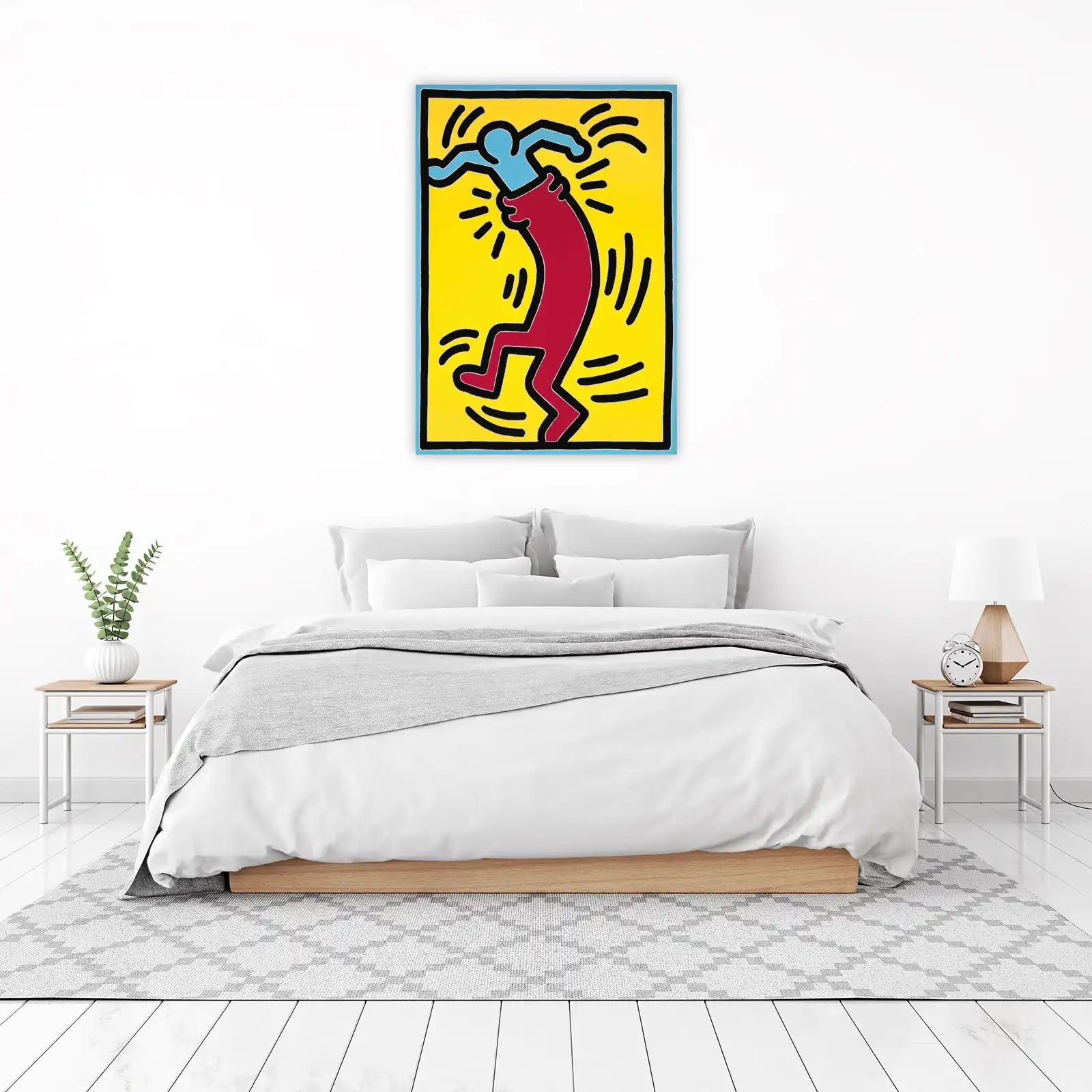 Dynamic Dancing Figure Yellow Wall Art