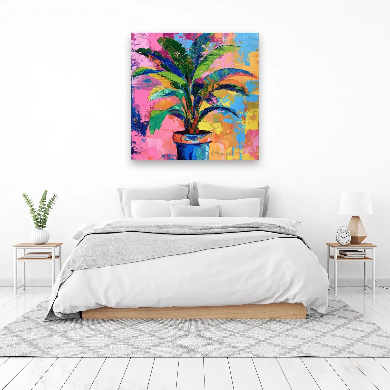 Vibrant Tropical Palm Wall Art