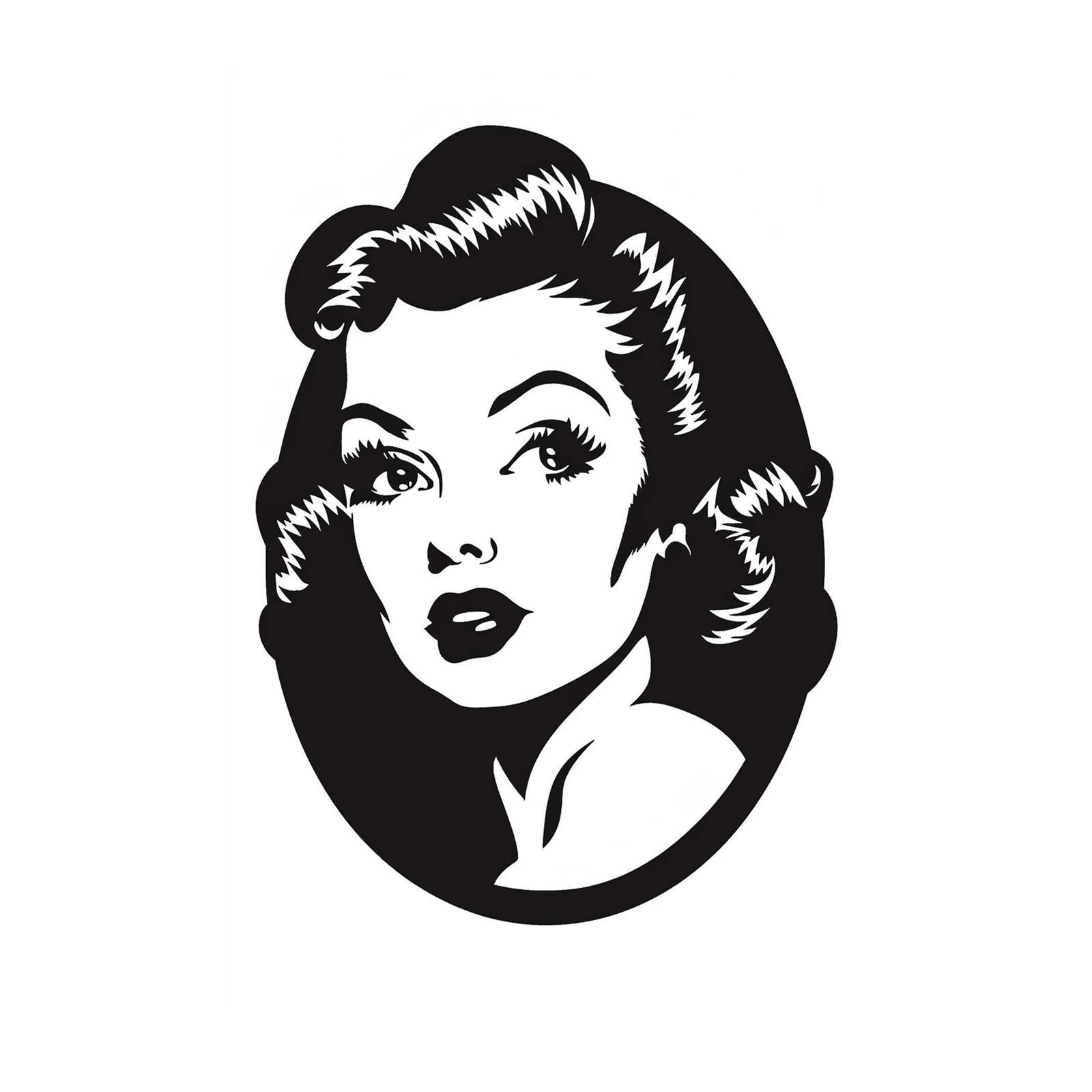 Vintage Glamour Woman Pop Art Wall Art
