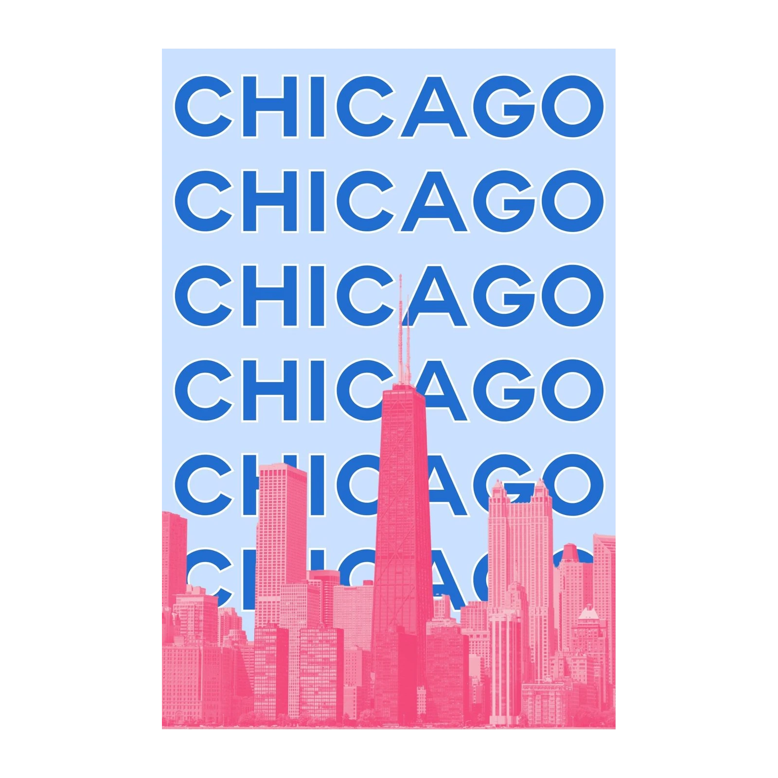 Chicago Skyline Pop Art Wall Art