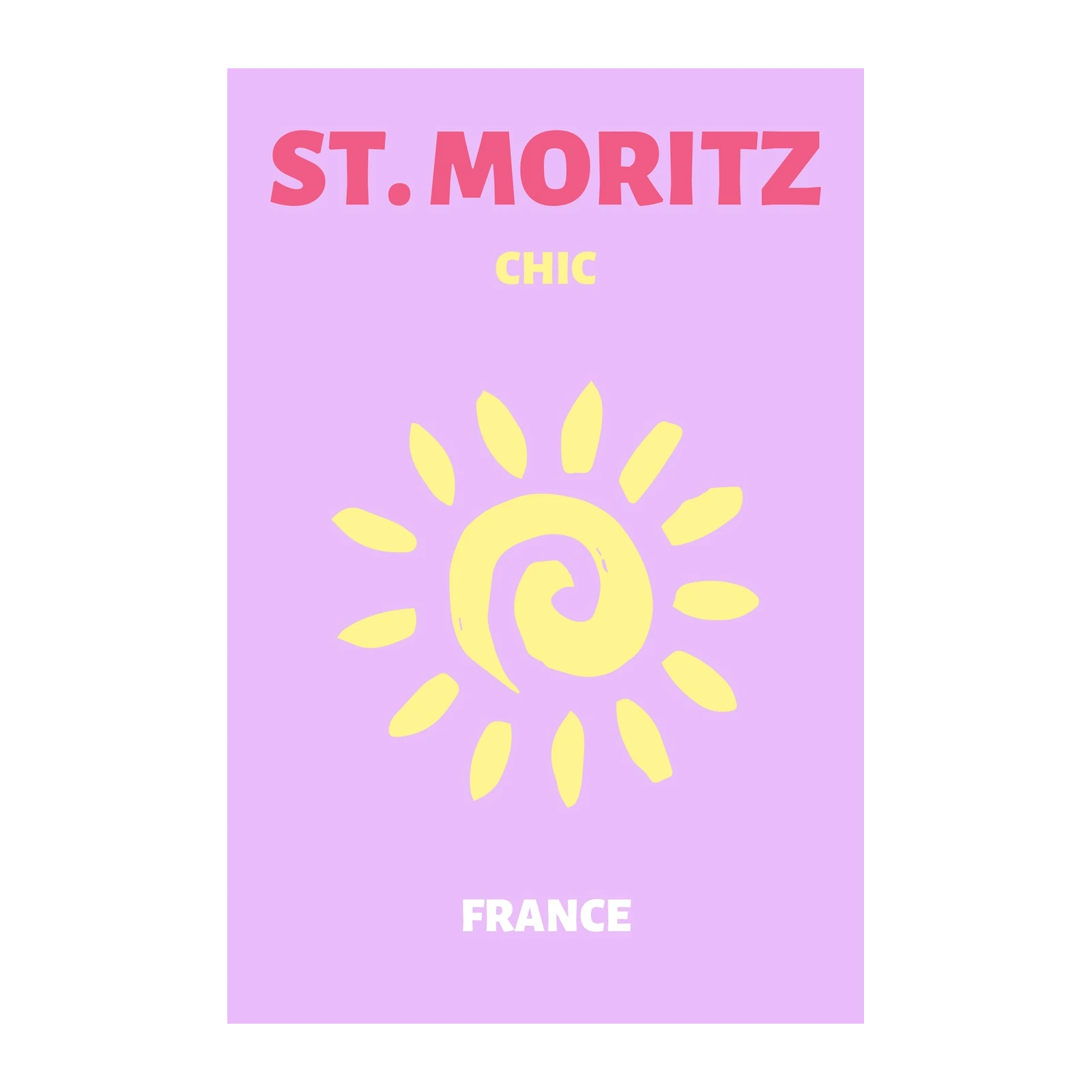 St. Moritz Chic Sun France Wall Art