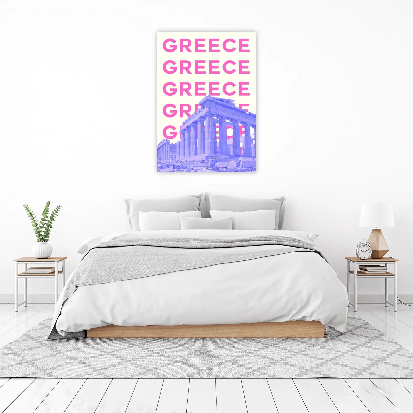 Vibrant Greece Travel Art Wall Art