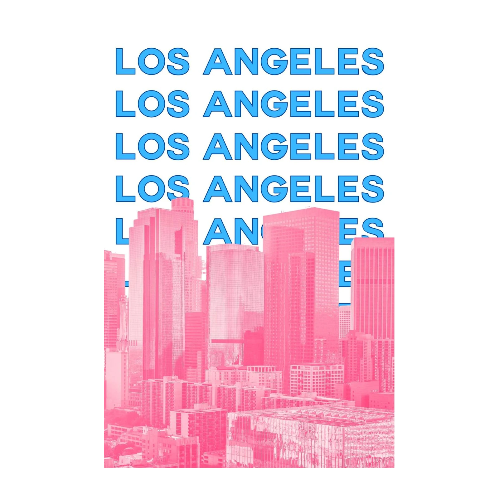 Vibrant Los Angeles Skyline Wall Art