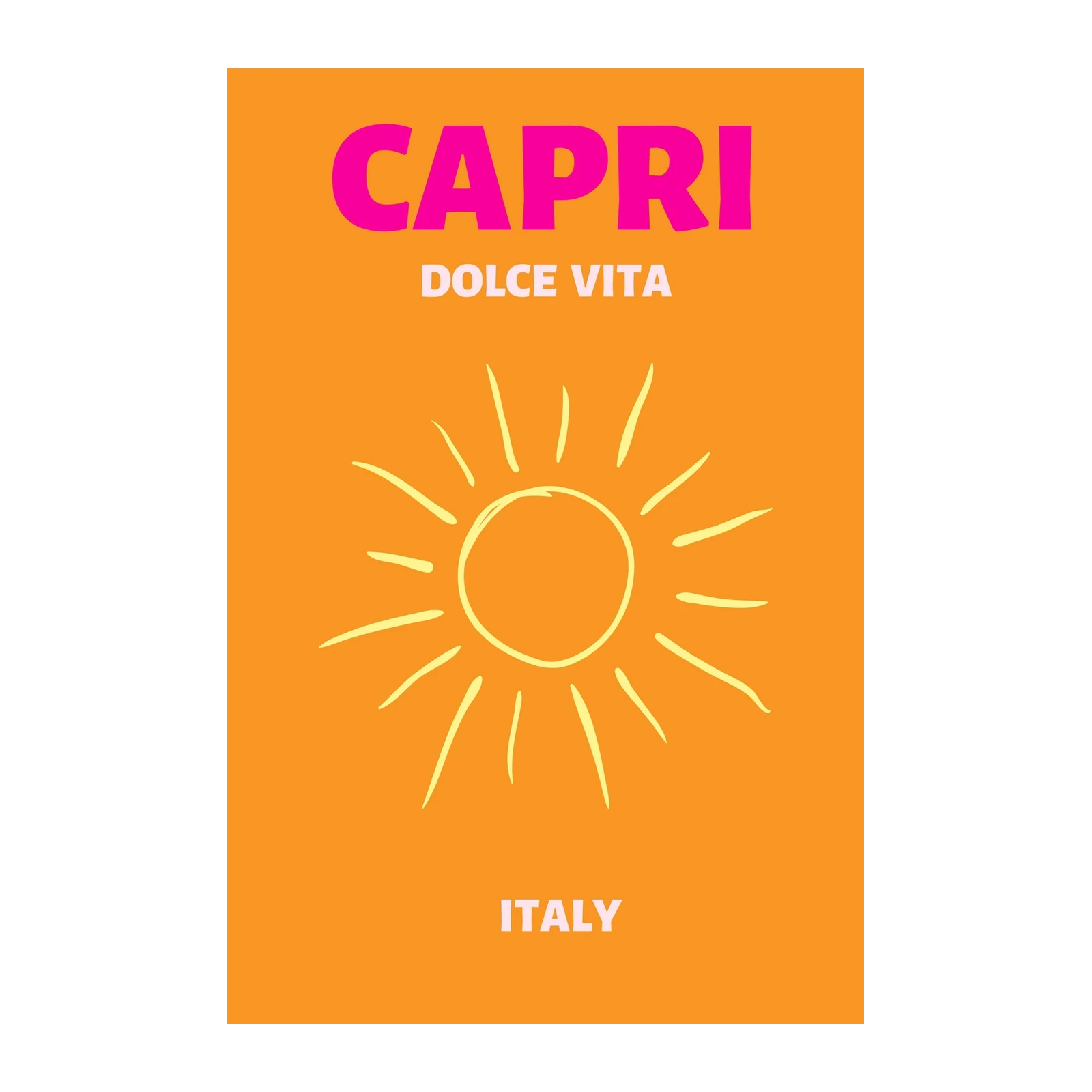 Vibrant Capri Sun Dolce Vita Wall Art
