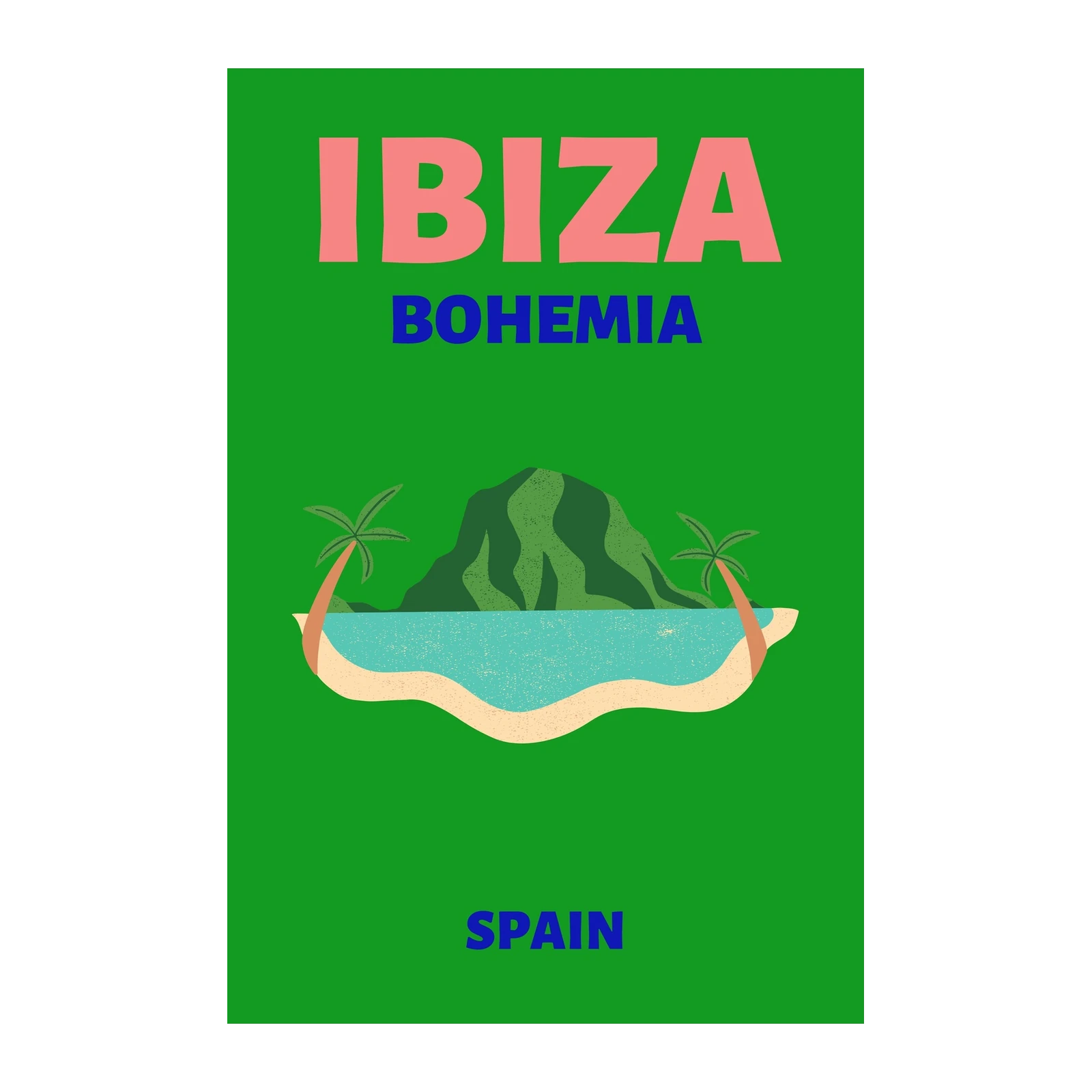 Ibiza Bohemia Travel Poster Wall Art