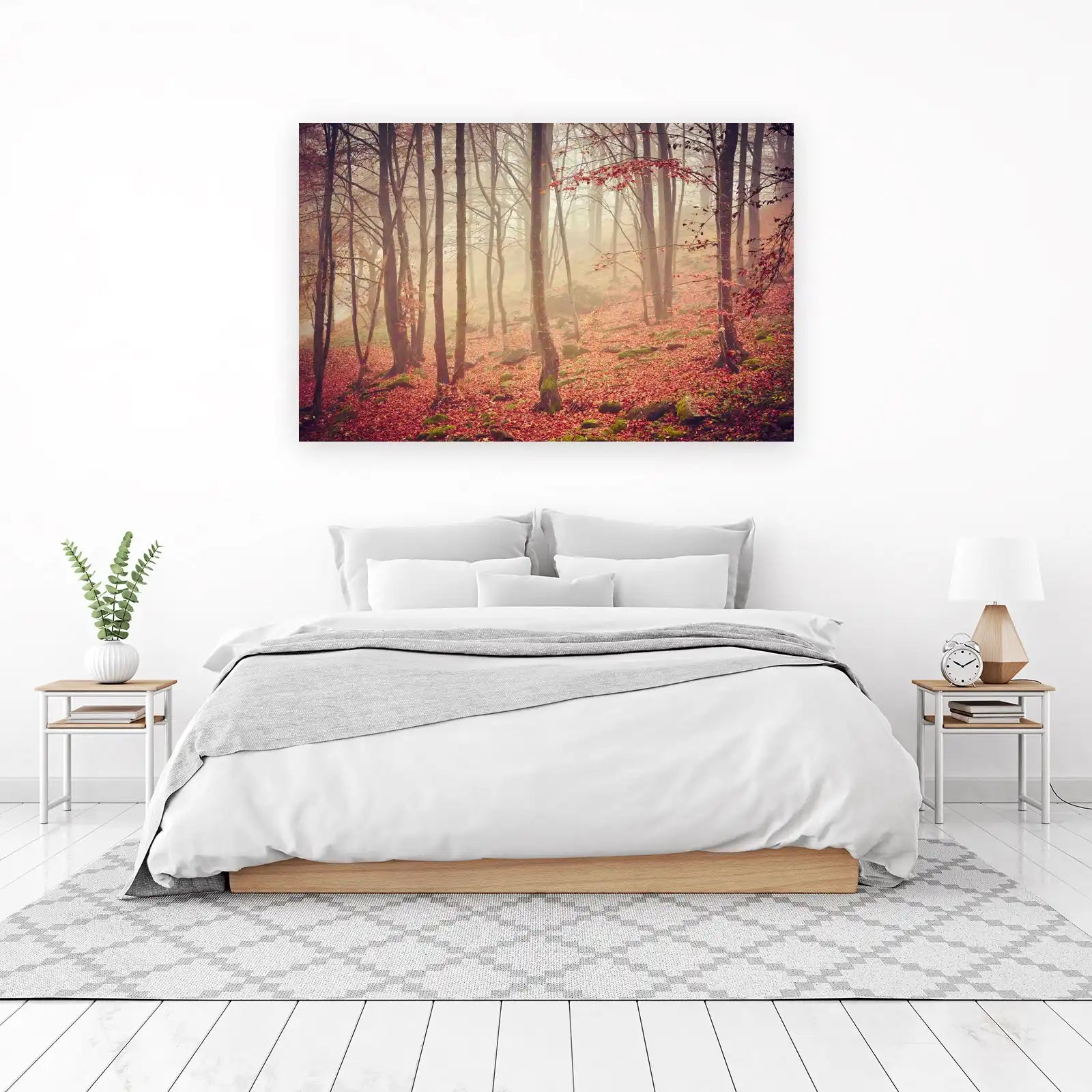 Misty Autumn Forest Wall Art