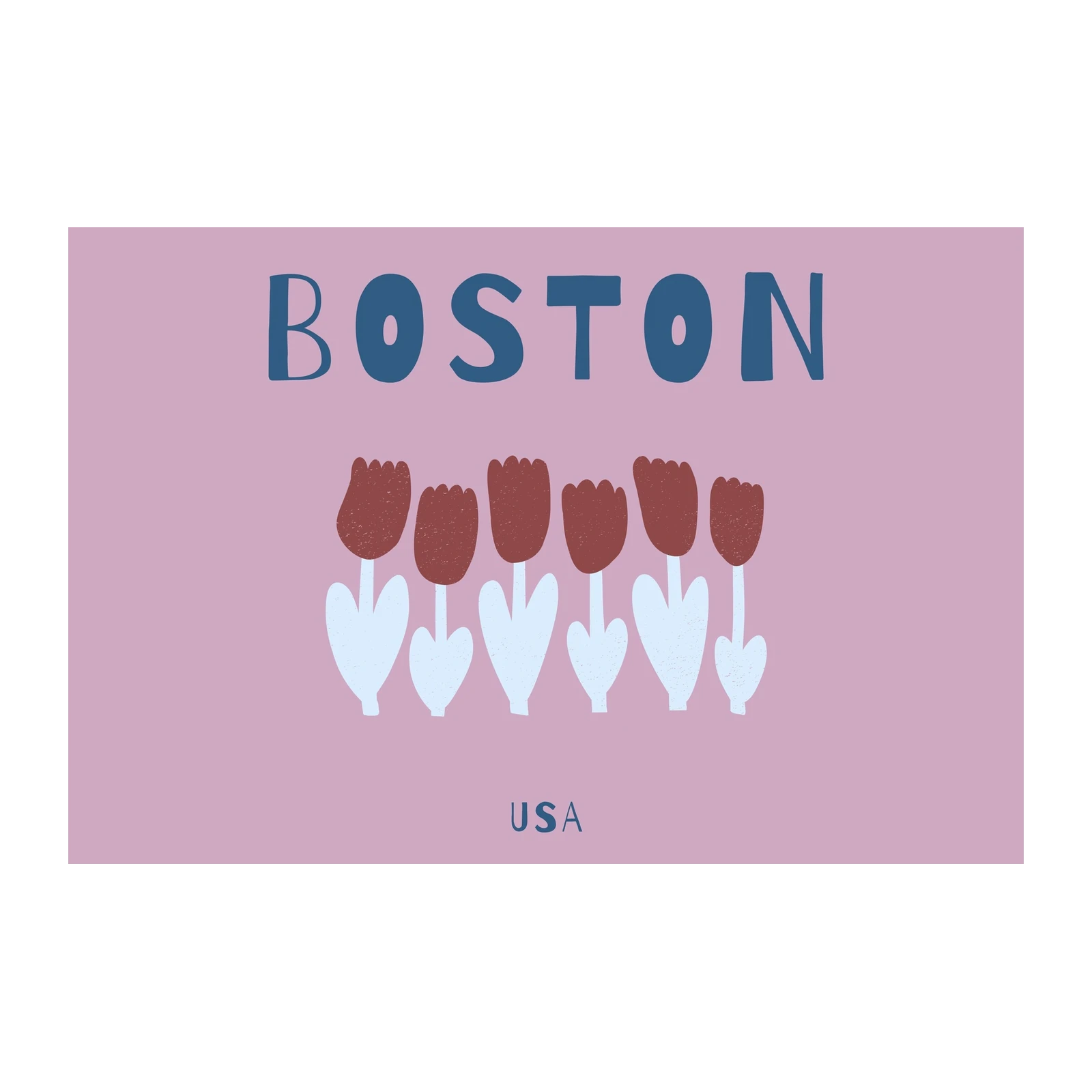 Boston Tulips USA Wall Art