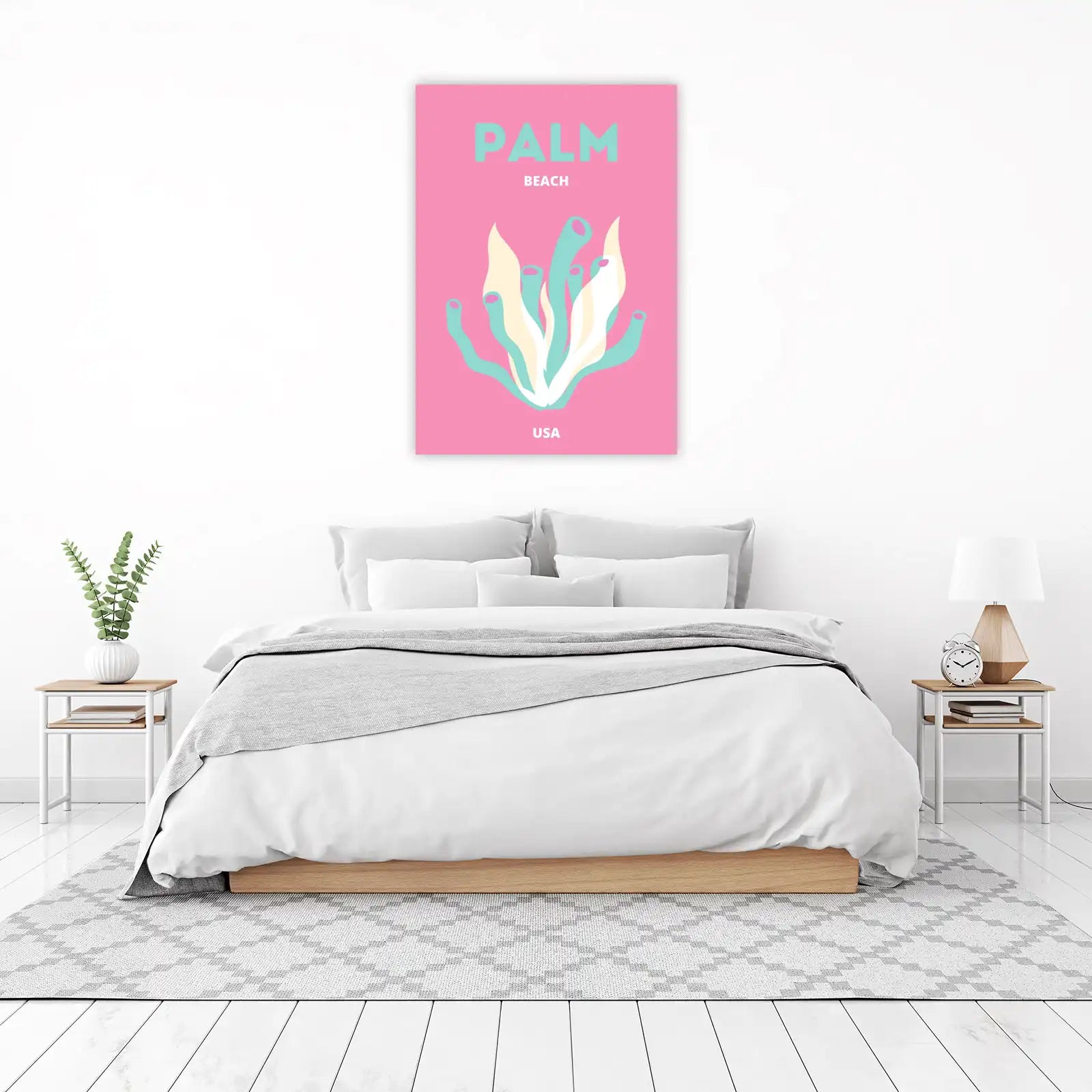 Palm Beach Coastal Coral Wall Art