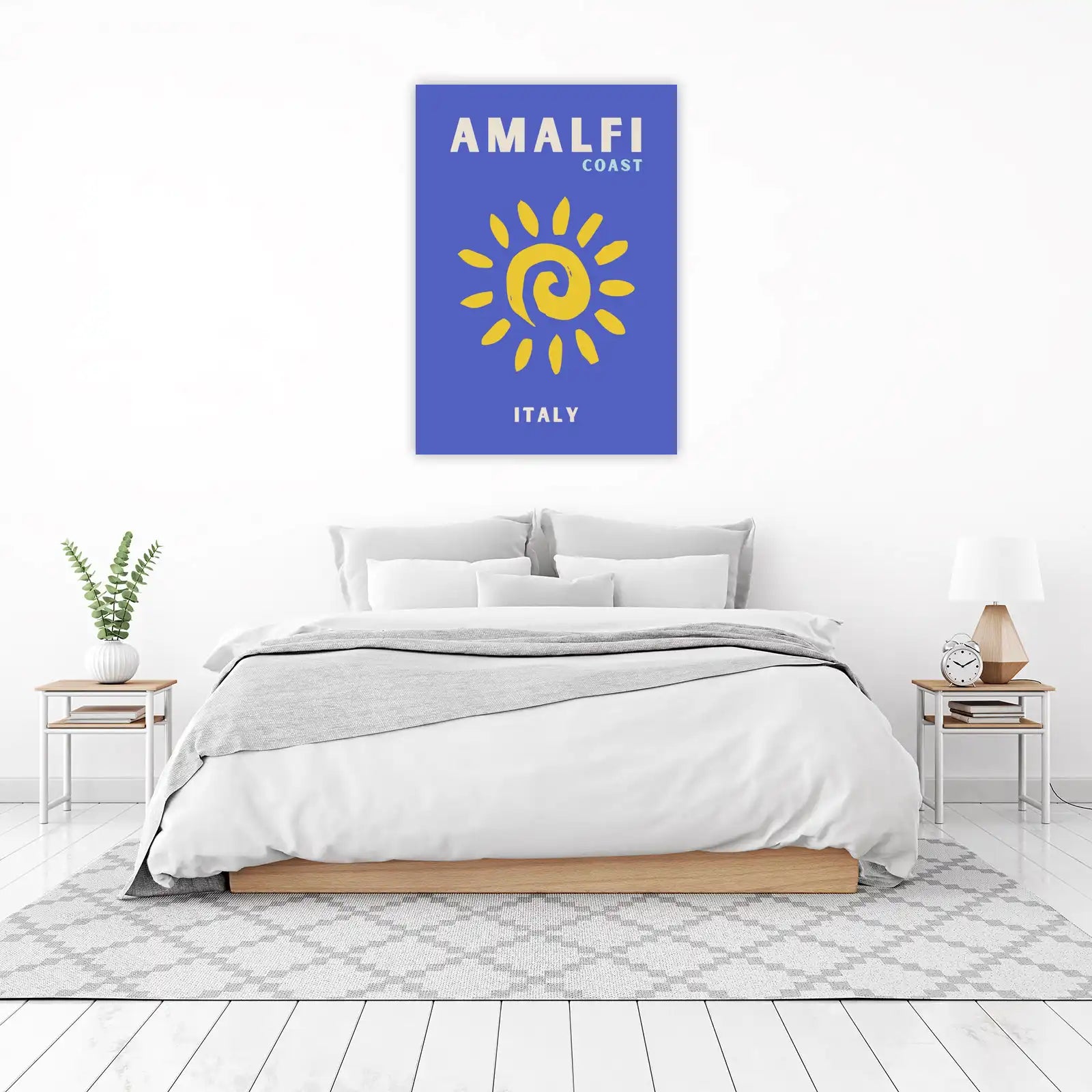 Amalfi Coast Sun Italy Travel Poster Wall Art