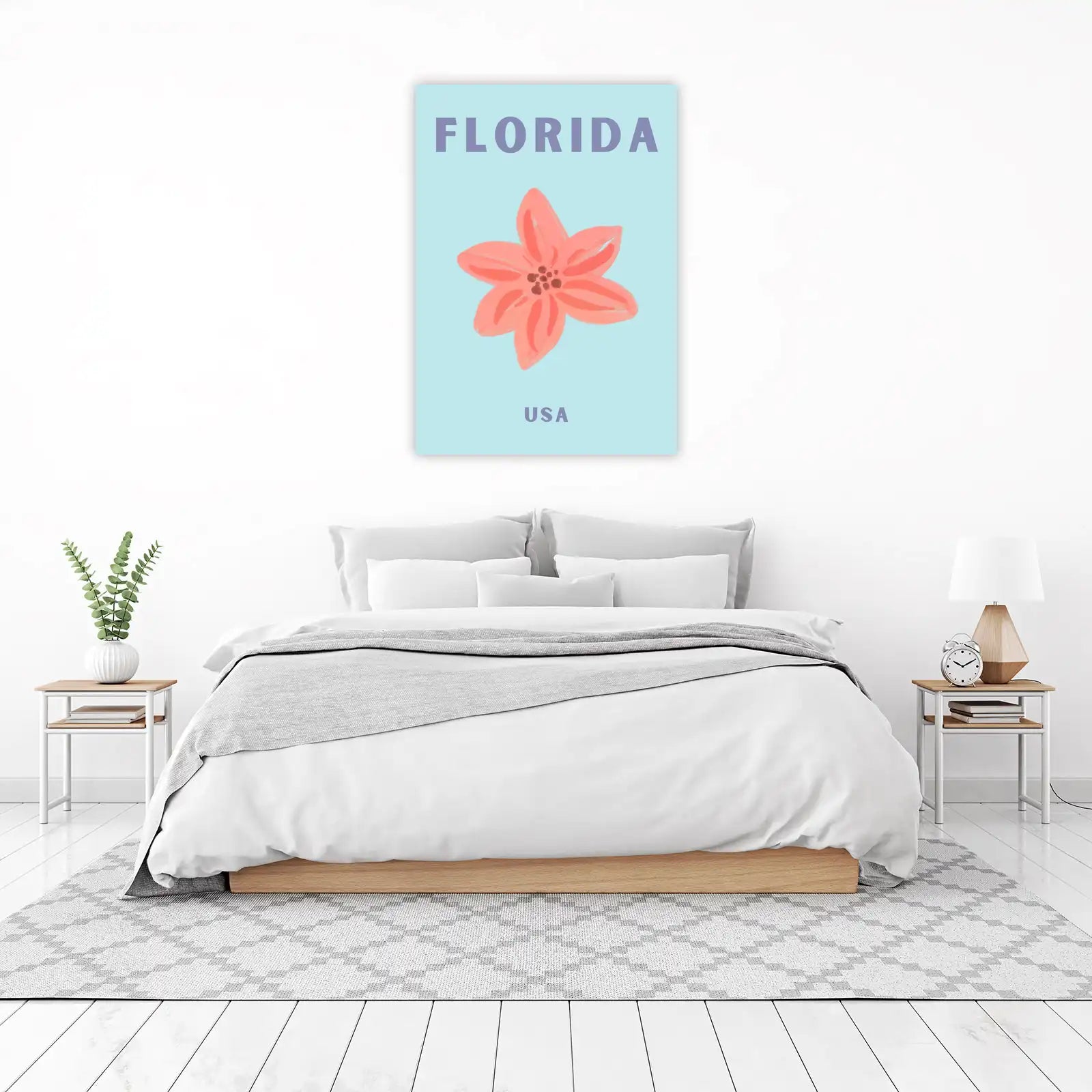 Florida Starfish Flower Coastal Beach Wall Art