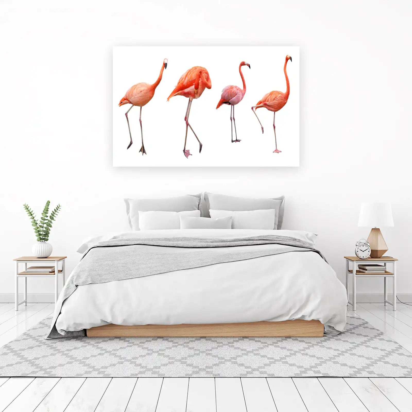 Vibrant Flamingo Flock Wall Art