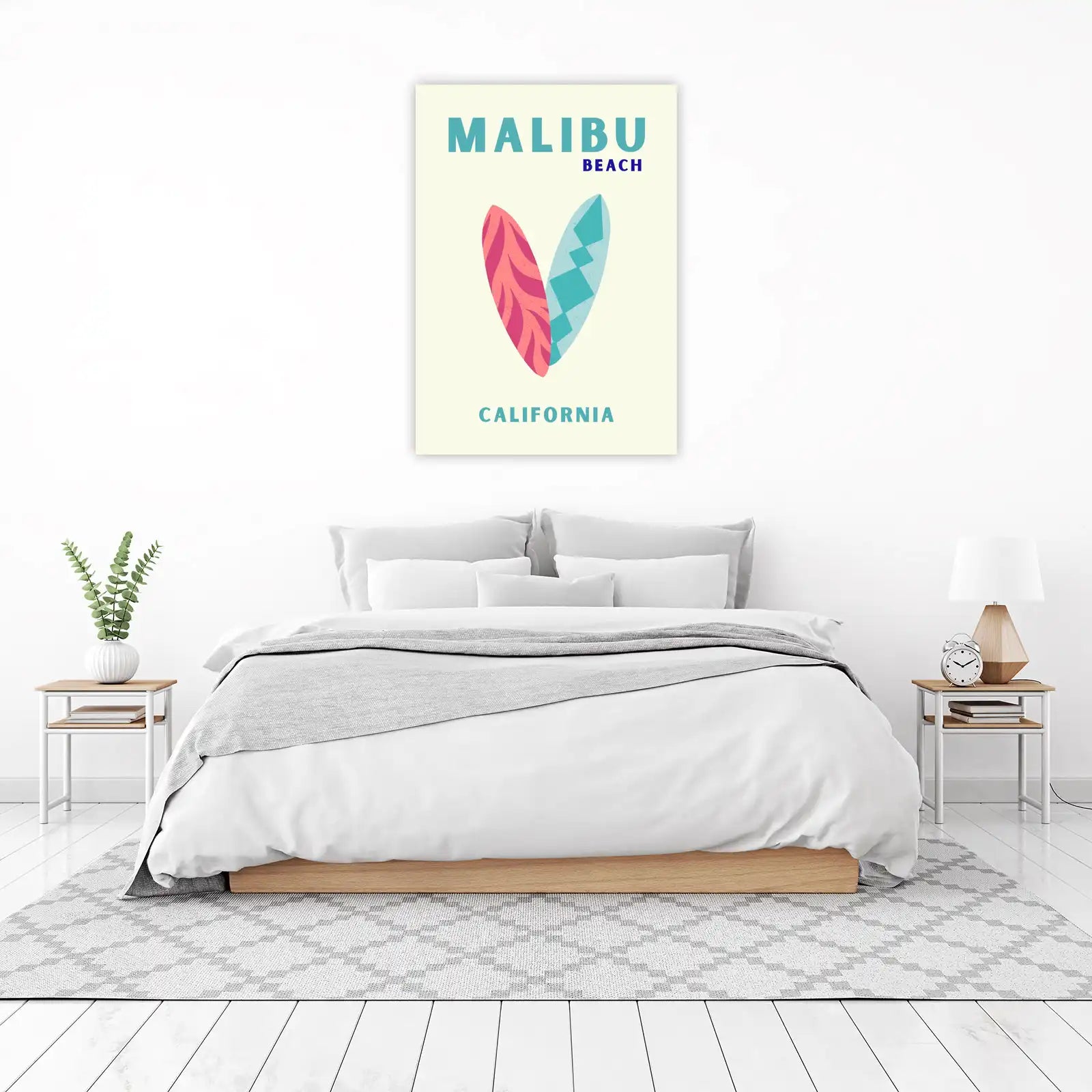 Malibu Beach Surfboard Duo Wall Art