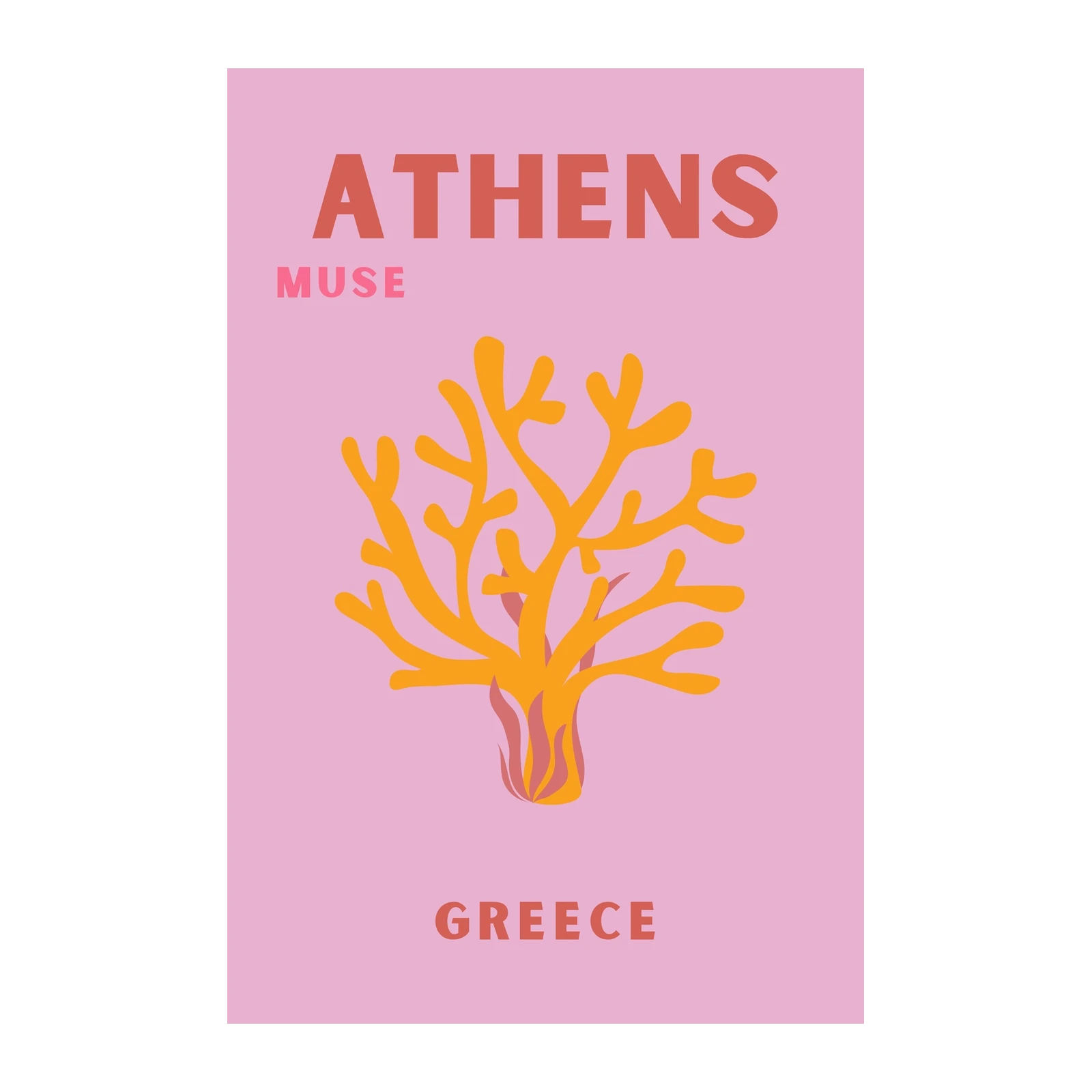Athens Muse Abstract Coral Wall Art