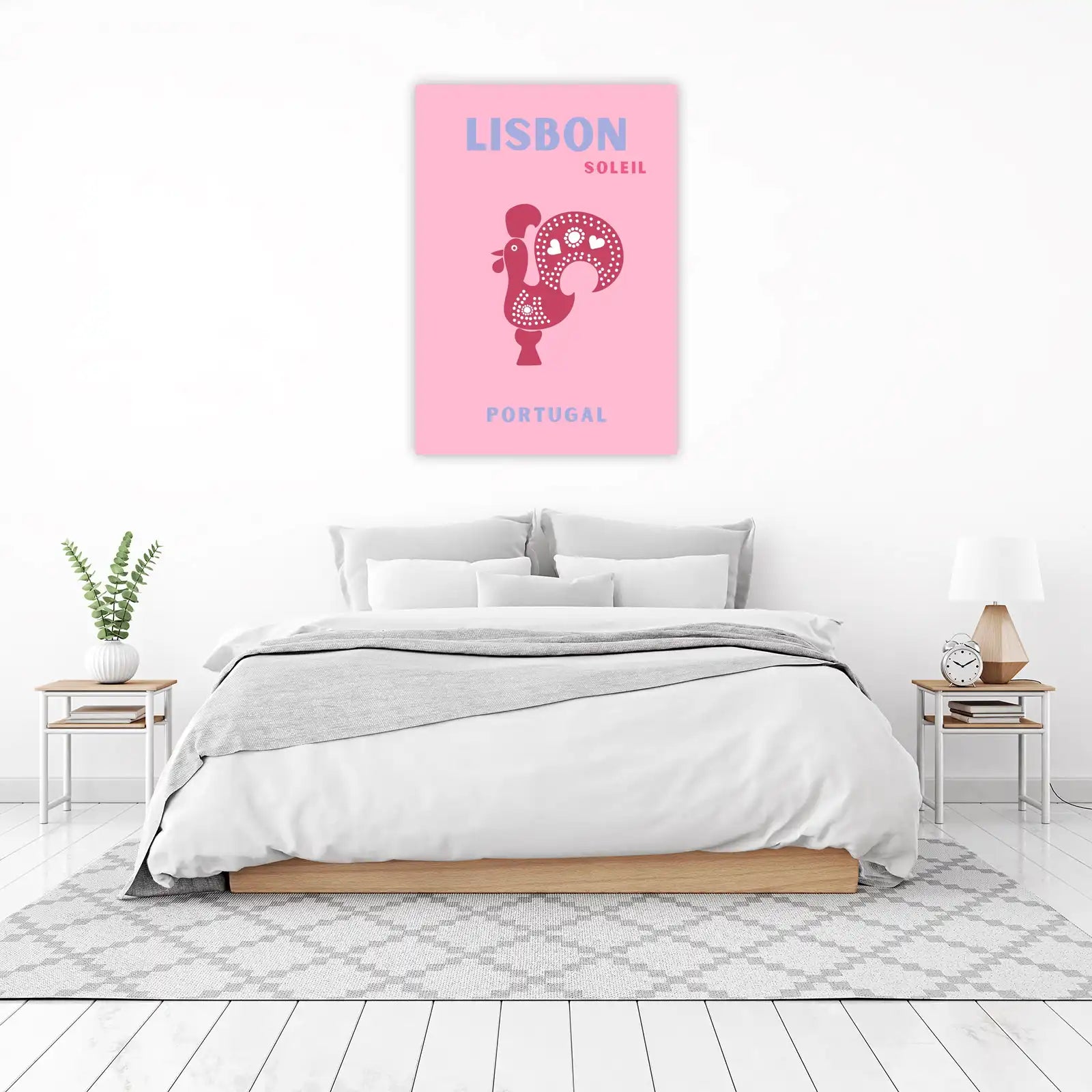 Lisbon Soleil Rooster Portugal Wall Art